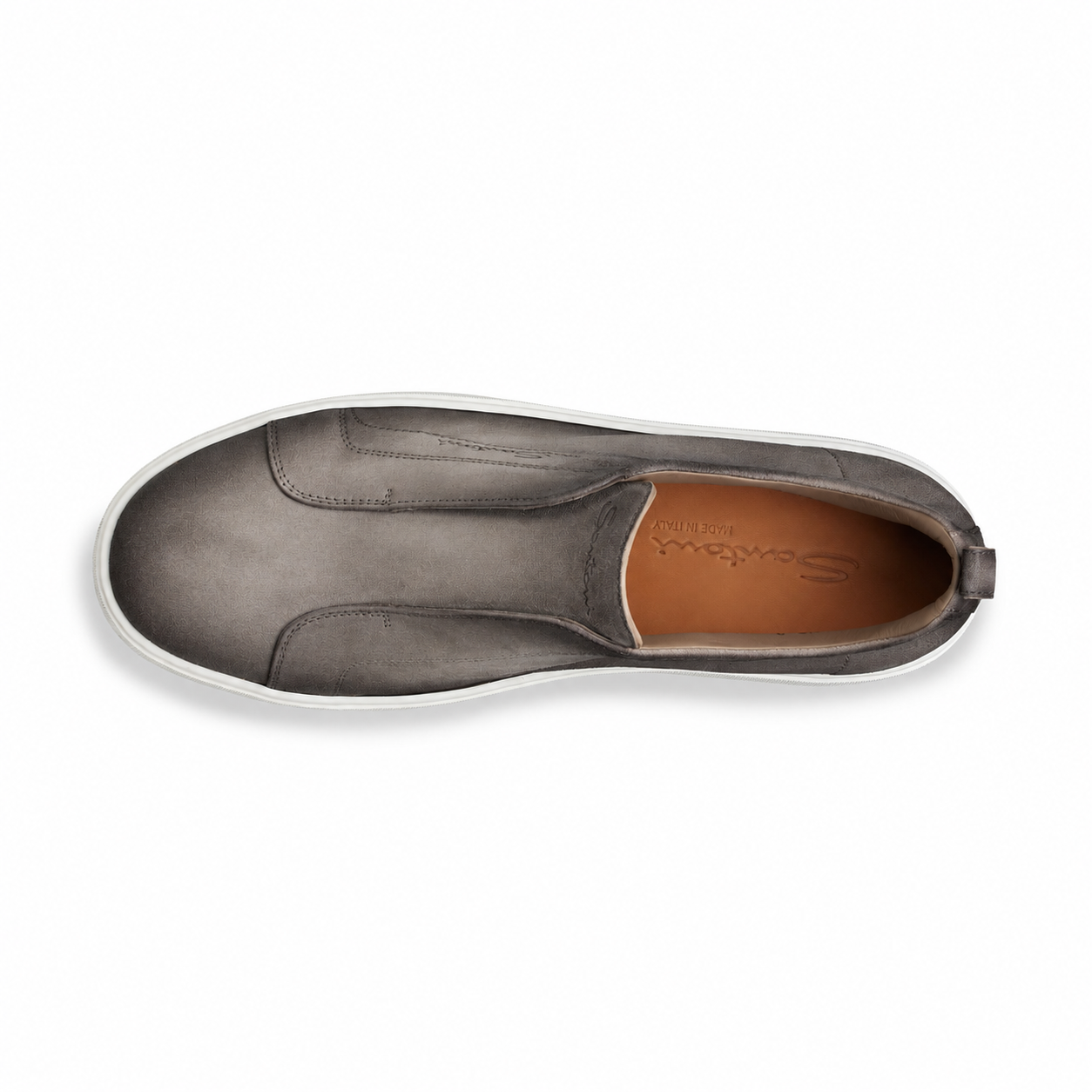 Light Grey Seta Suede Slip-on Sneakers