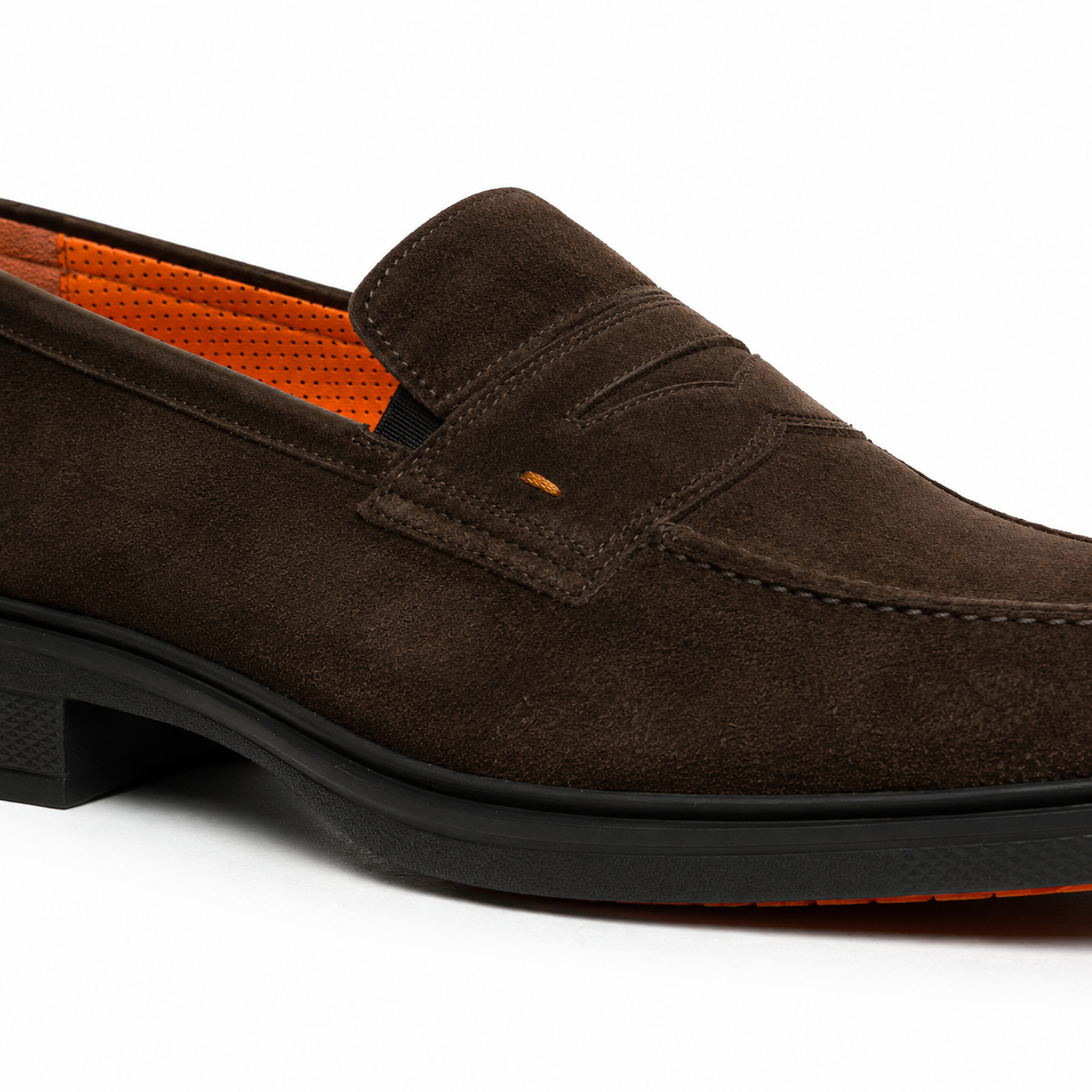 Dark Brown Suede Easy Loafer
