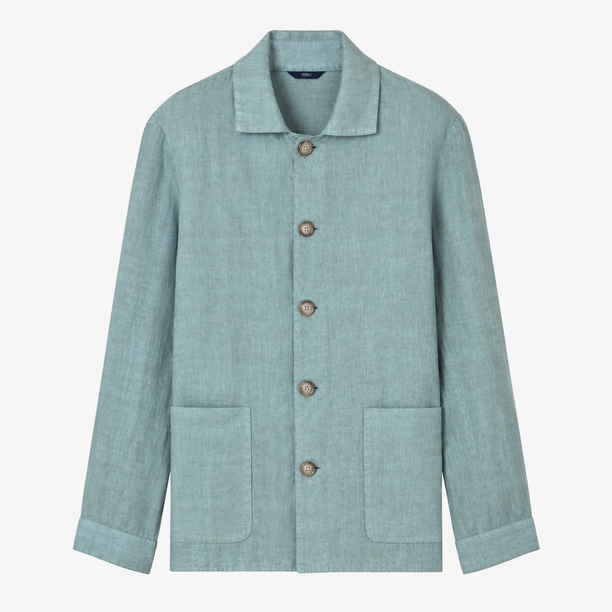 Oxford Light Green Linen Over-Shirt