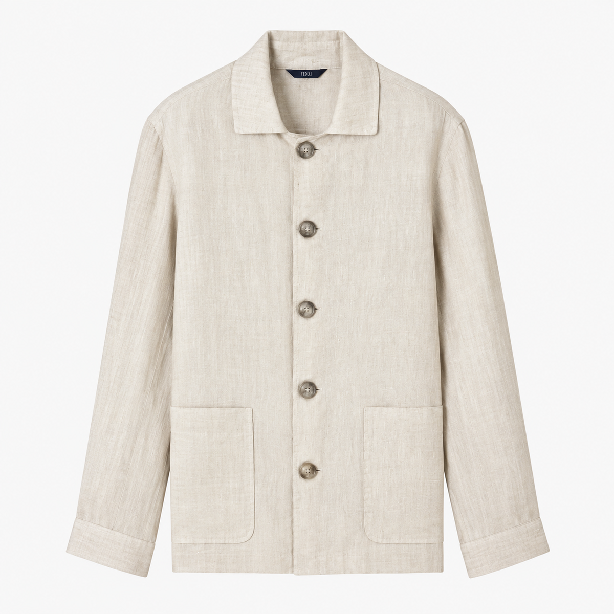 Oxford Corda Beige Linen Over-Shirt