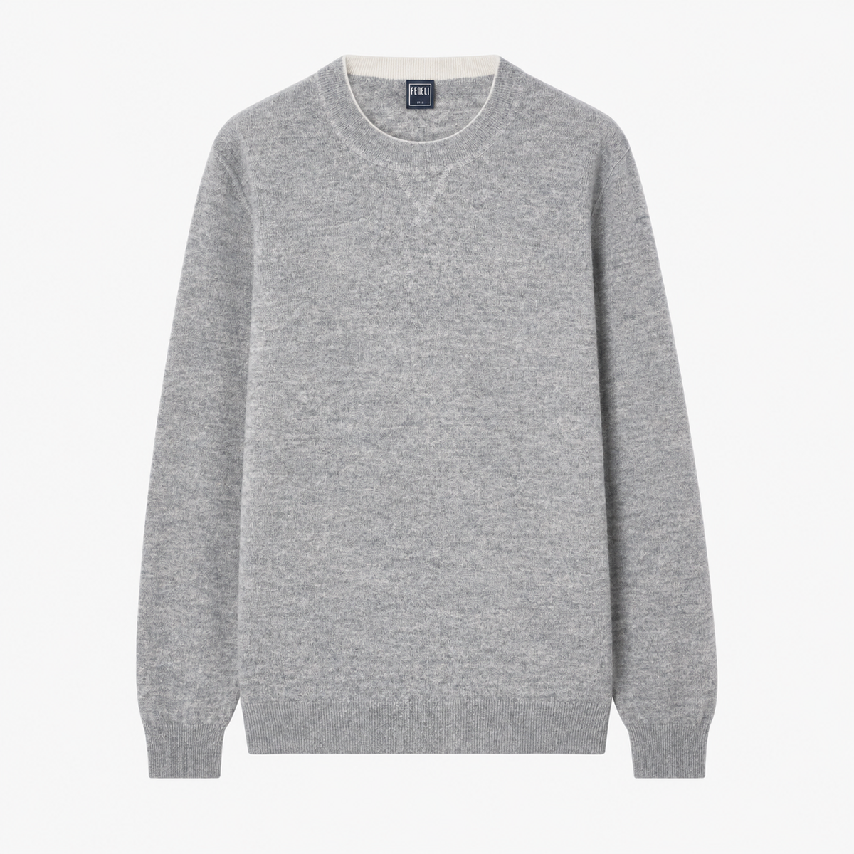 Light Grey Cashmere Crew Neck Knitwear