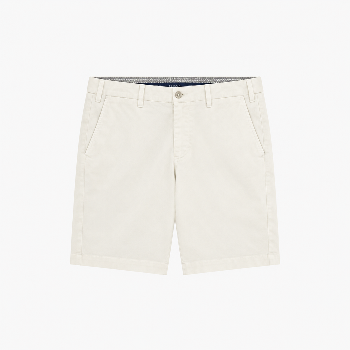 Moon White Cotton Old Chino Shorts