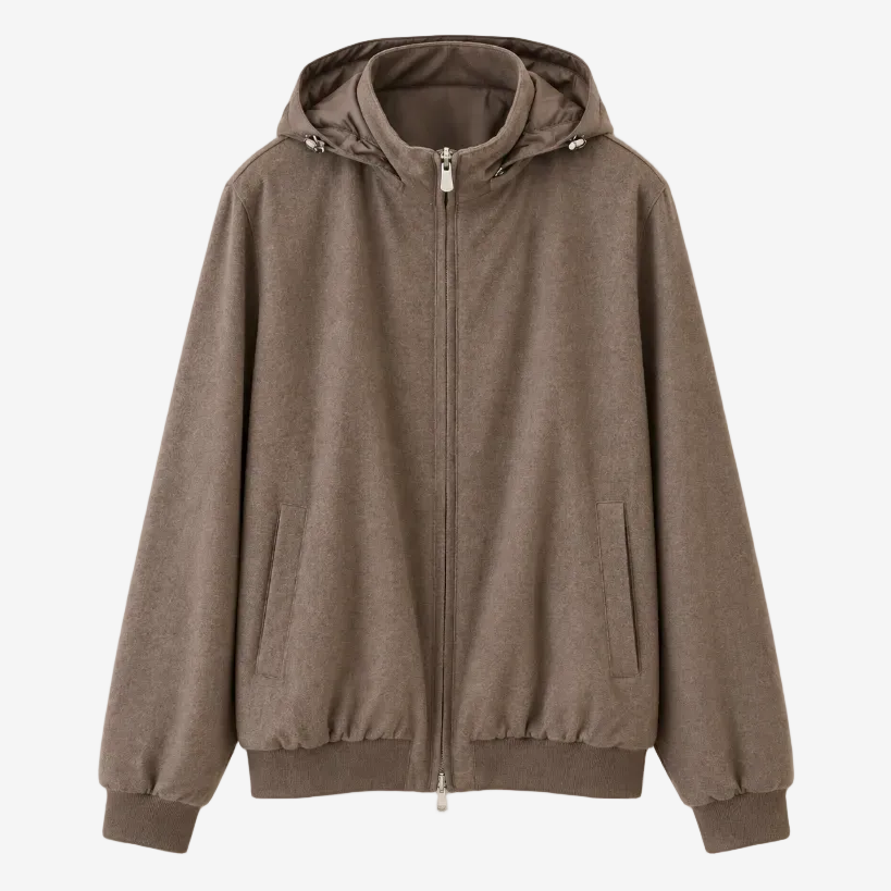 Cachemira Marron chaqueta bomber Airstop - Reversible