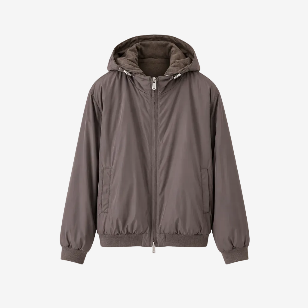 Brown Stop Cashmere Flanel and Airstop Bomber - Reversible