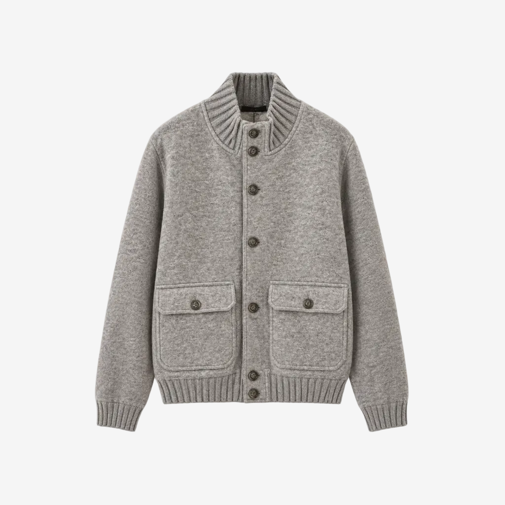Beige Surreale Cashmere Flanel Double Bomber