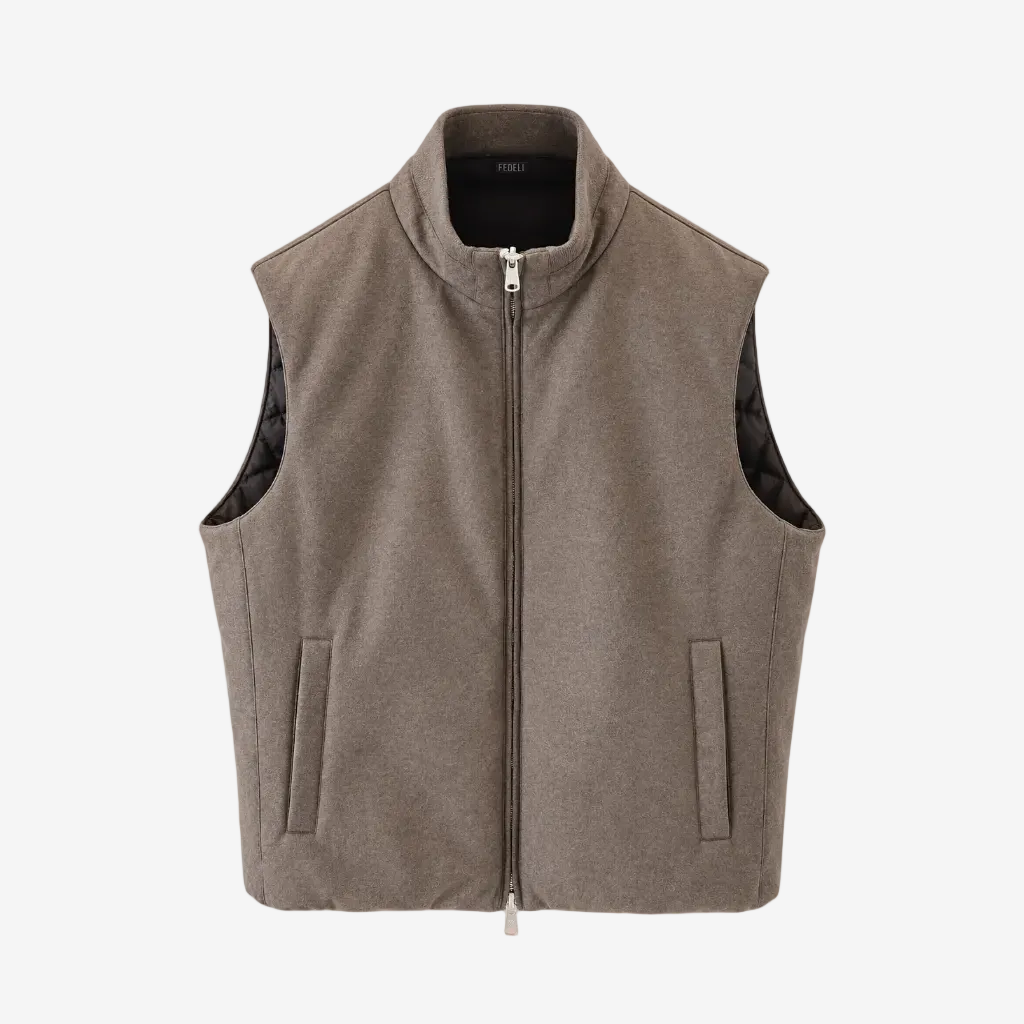 Chocolate Rodeo Airstop and Cashmere Flanel Vest - Reversible