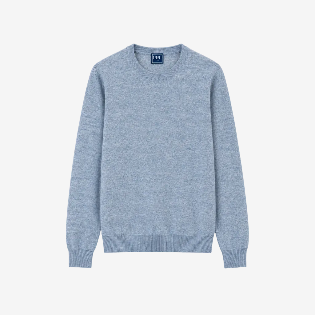 Bering Blue Crew Neck Cashmere Sweater