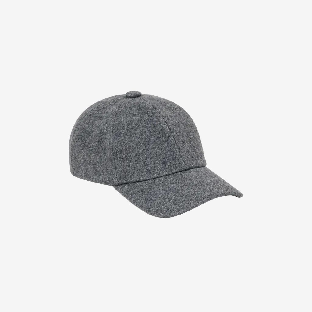 Gorro de fieltro cachemira color gris piedra