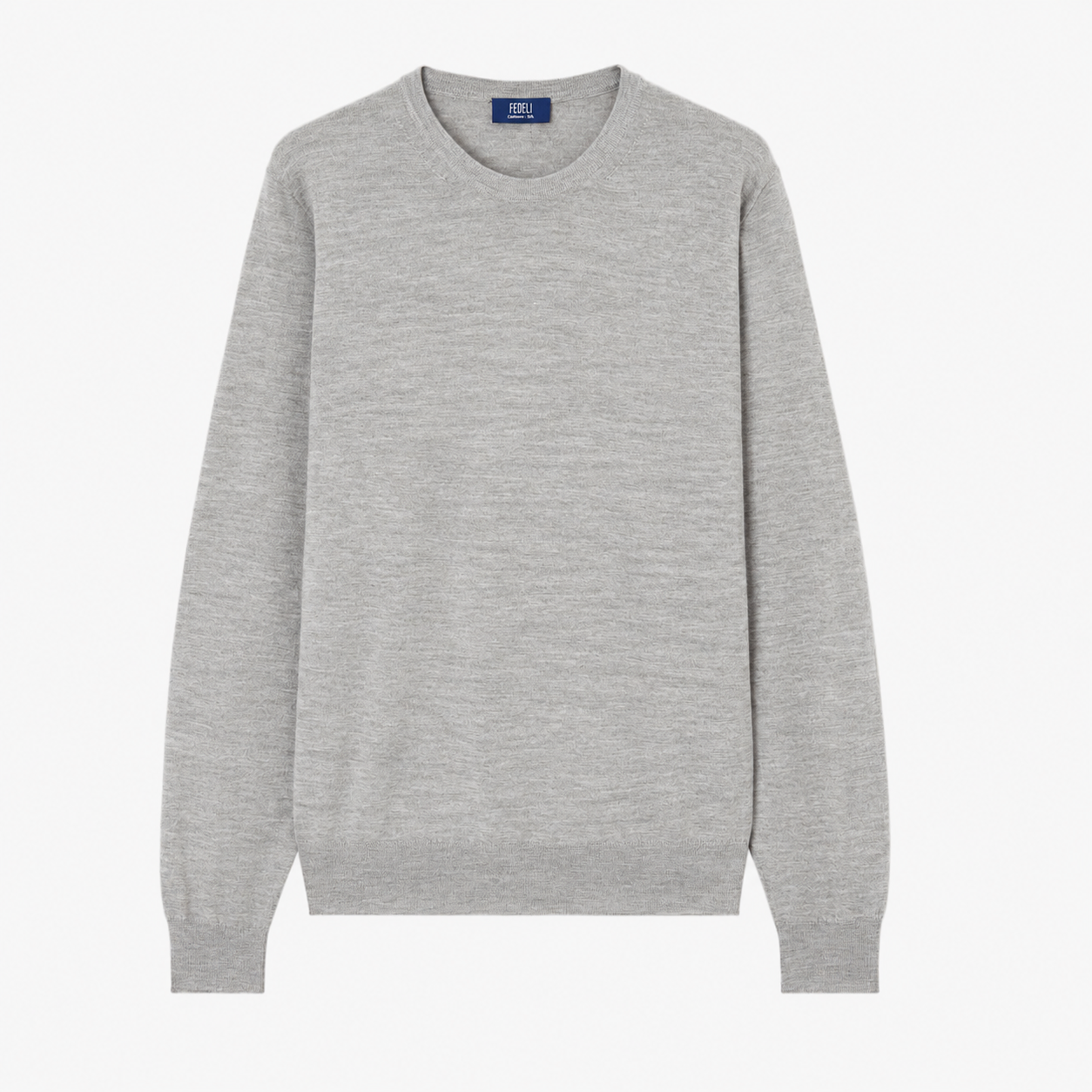 Light Grey Argentina Cashmere Silk Crewneck