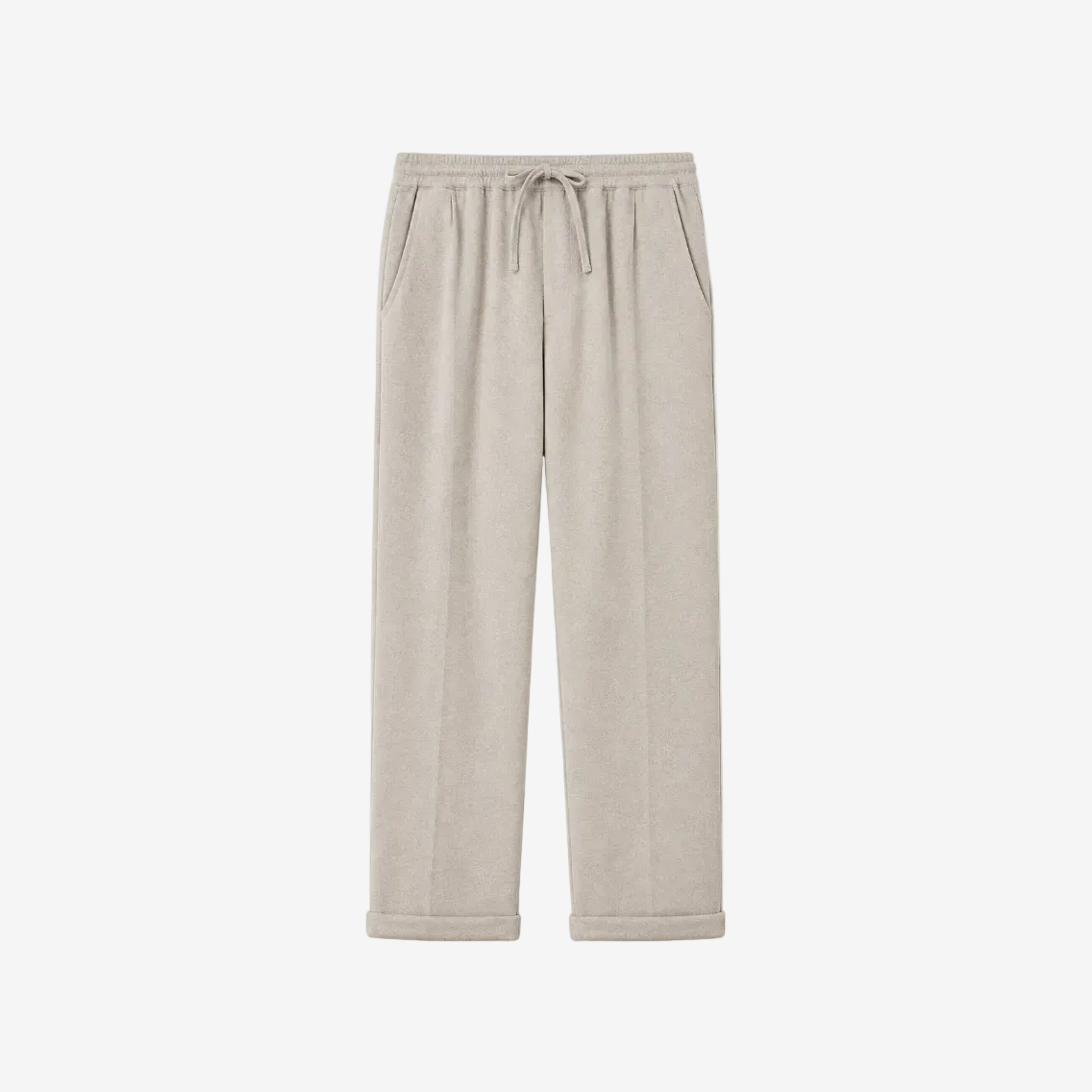 Harvard Beige Cashmere Flanel Leisure Fit Pants