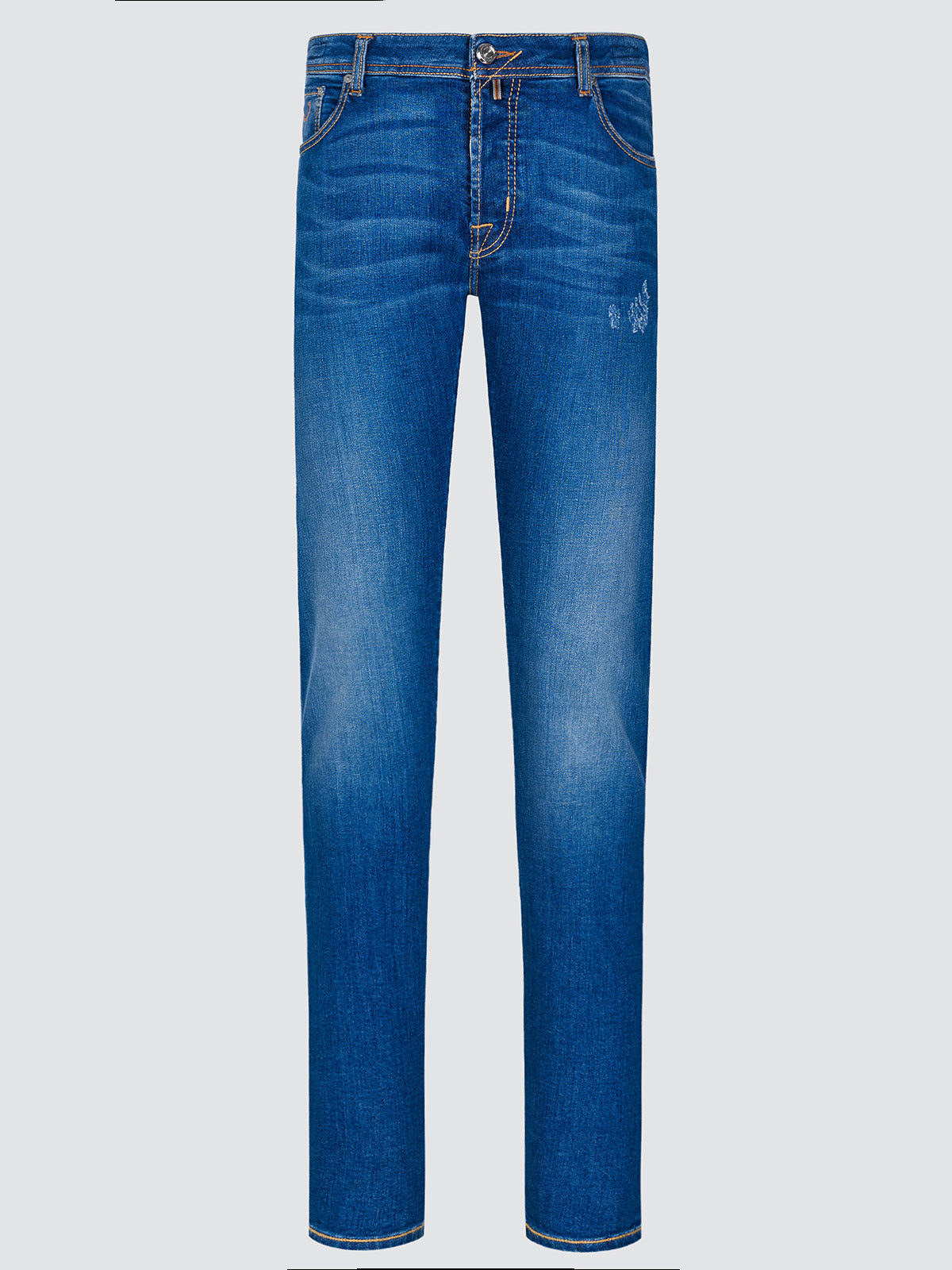 Nick Limited Edition Jeans van Lichtblauw Selvedge Stretchdenim met Zilveren Afwerking