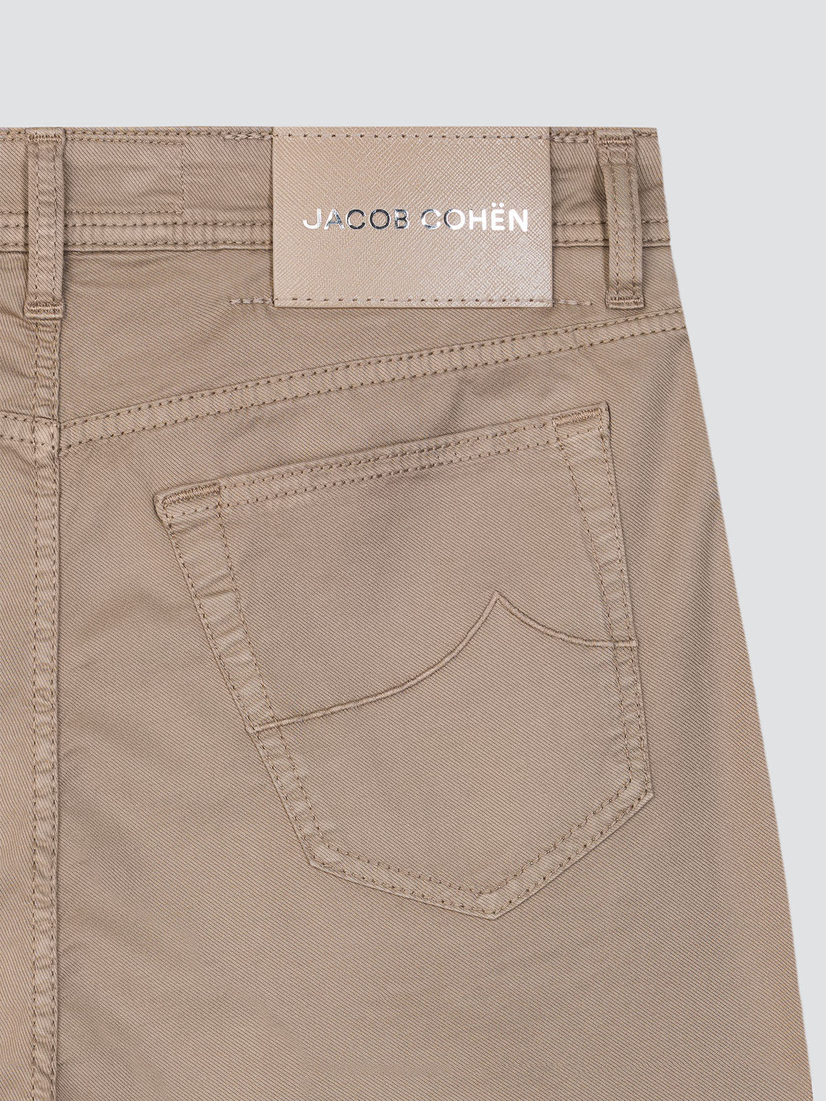 Pantalon Bard en Coton Lyocell Marron Éléphant