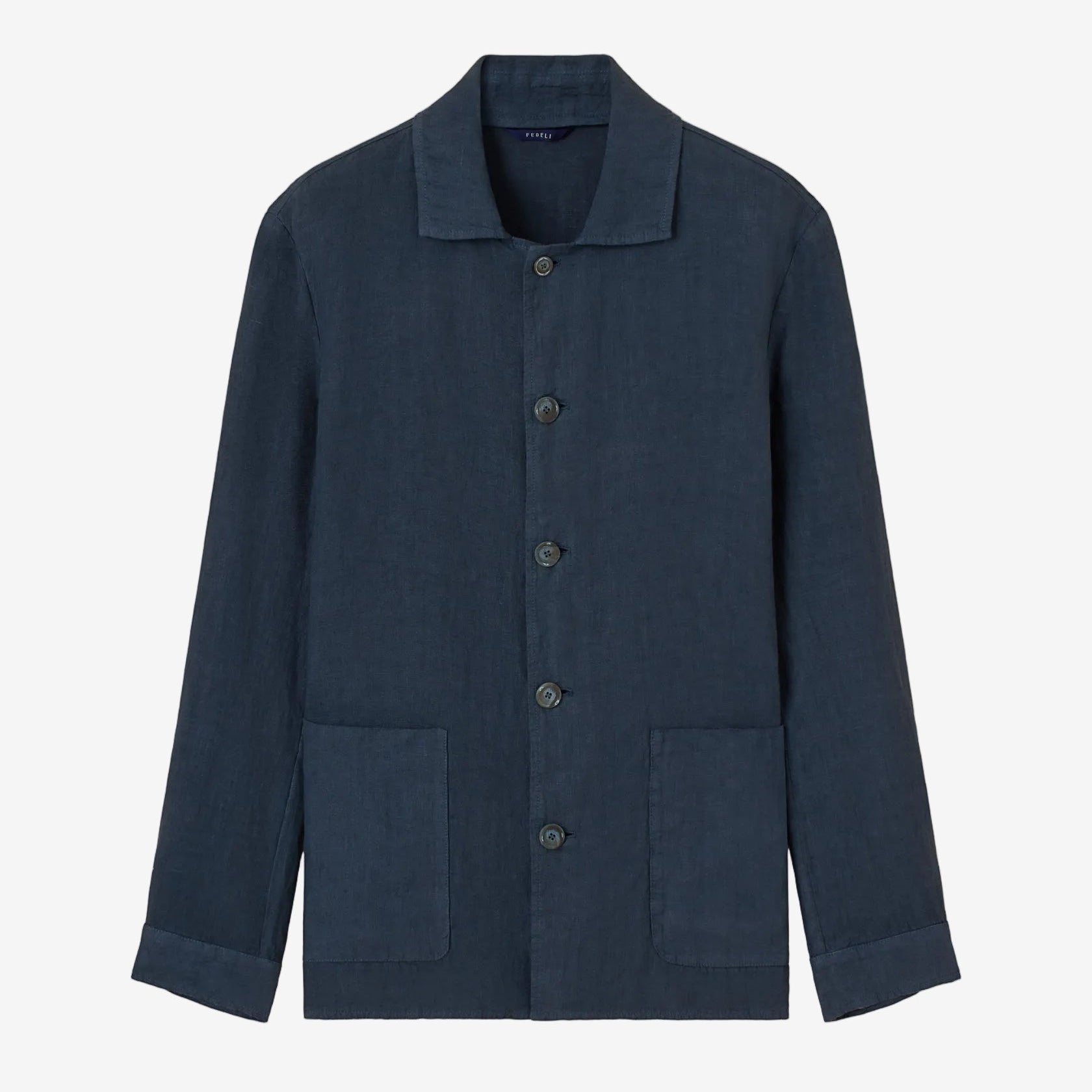 Oxford Blue Linen Over-Shirt