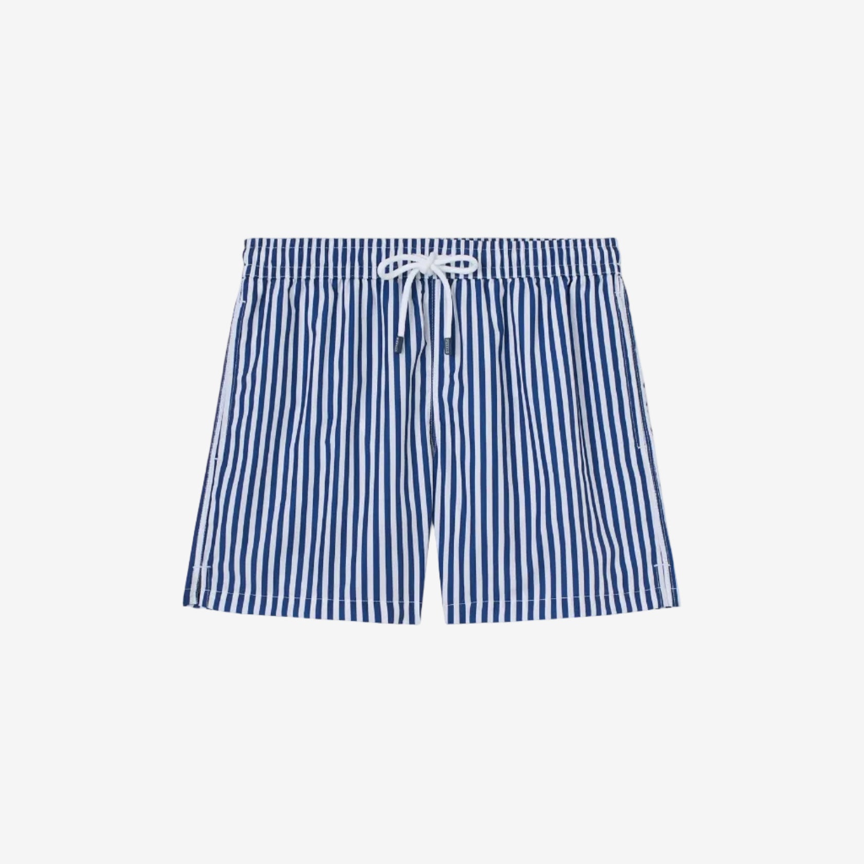Madeira Blue Sustainable Swim Trunks Striped Pattern