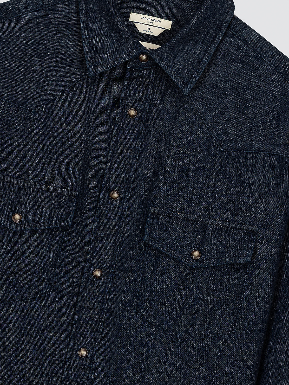 Dark Blue Lightweight Denim Western Shirt