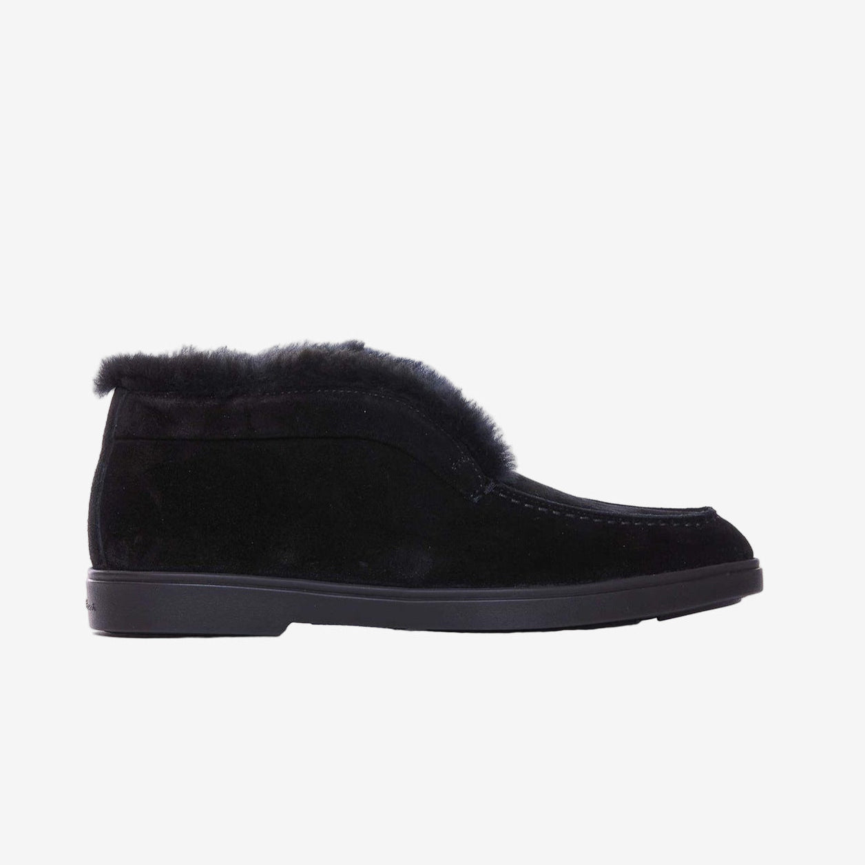 Schwarze Desert Boots suede Lammfell
