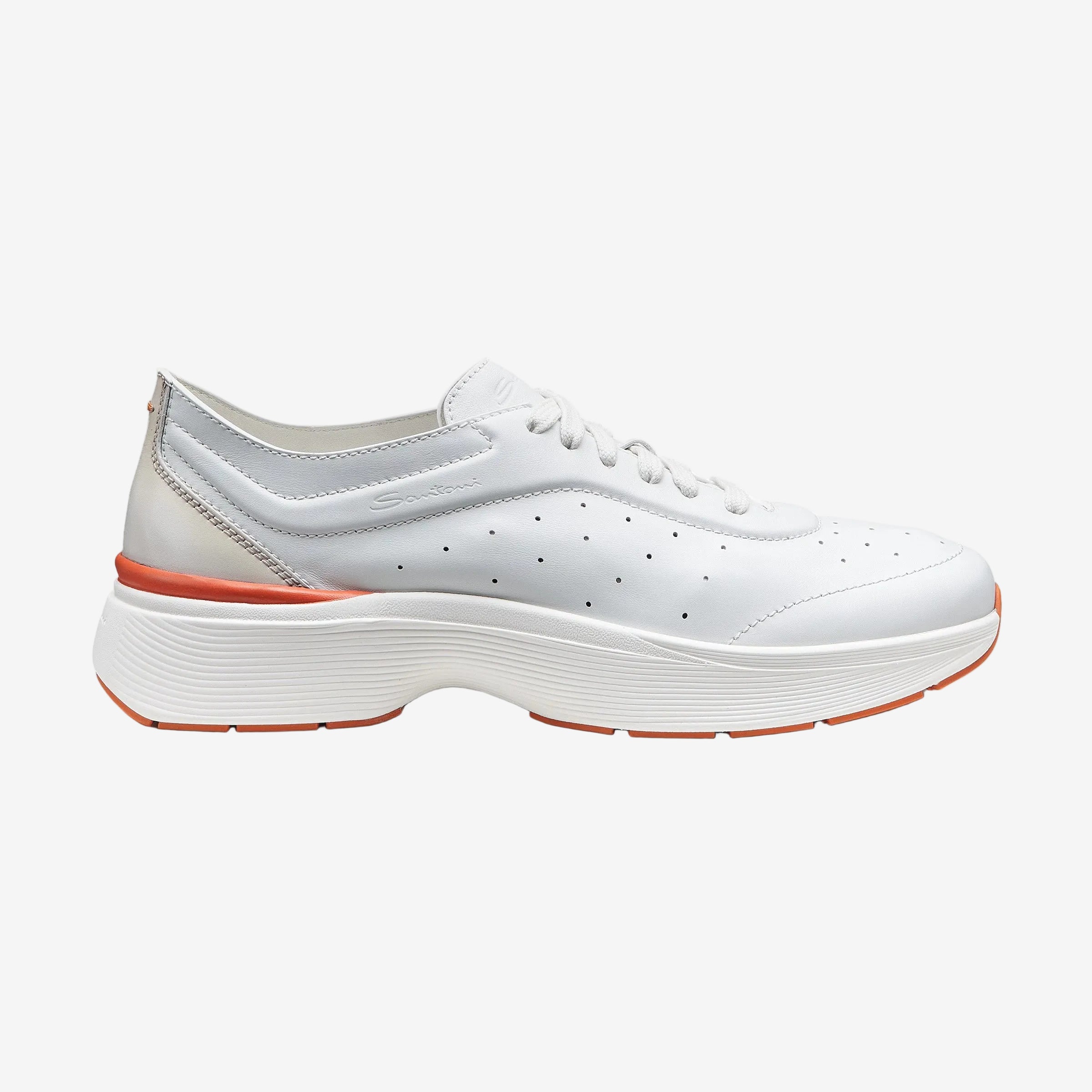 White Leather Easy Bounce Sneaker