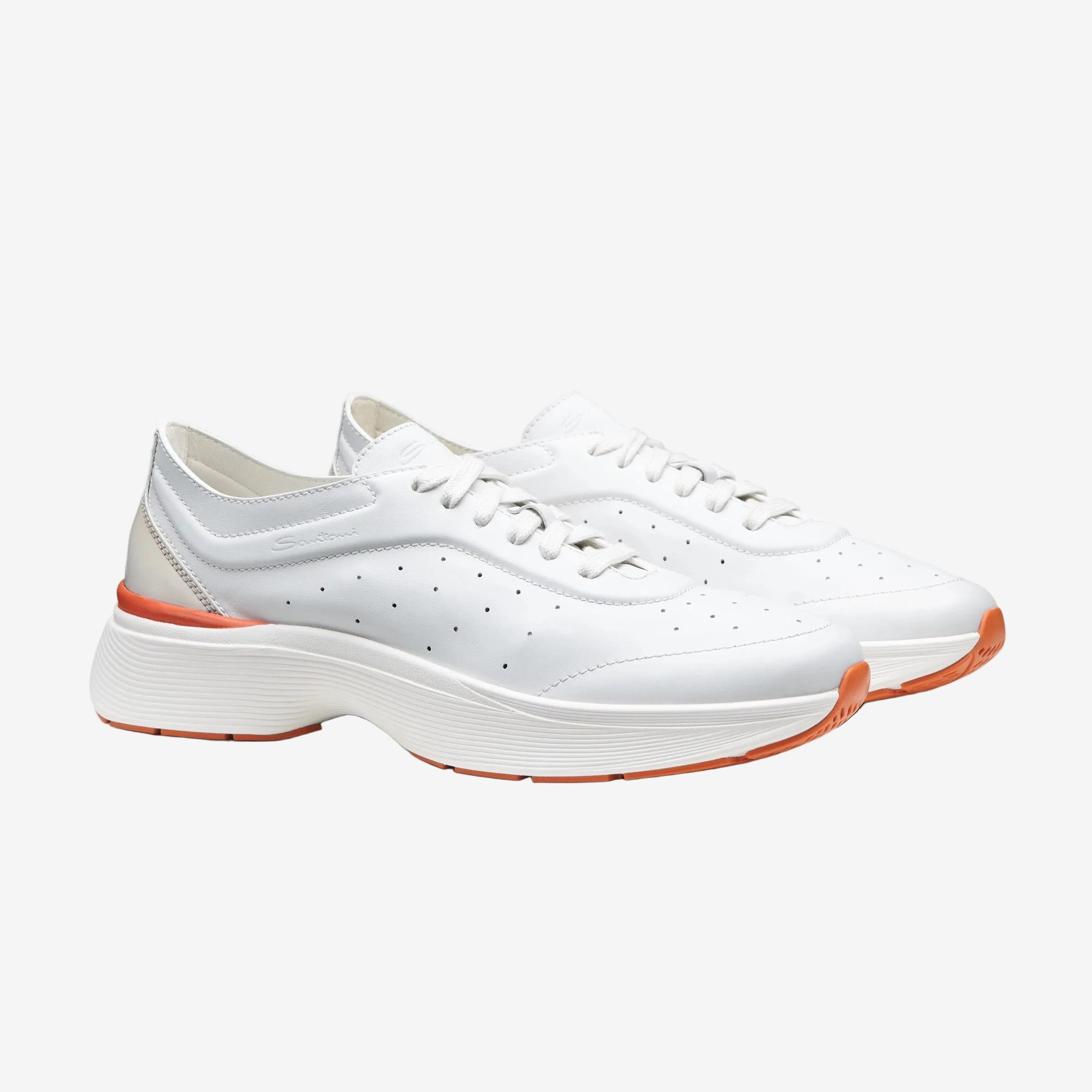 White Leather Easy Bounce Sneaker