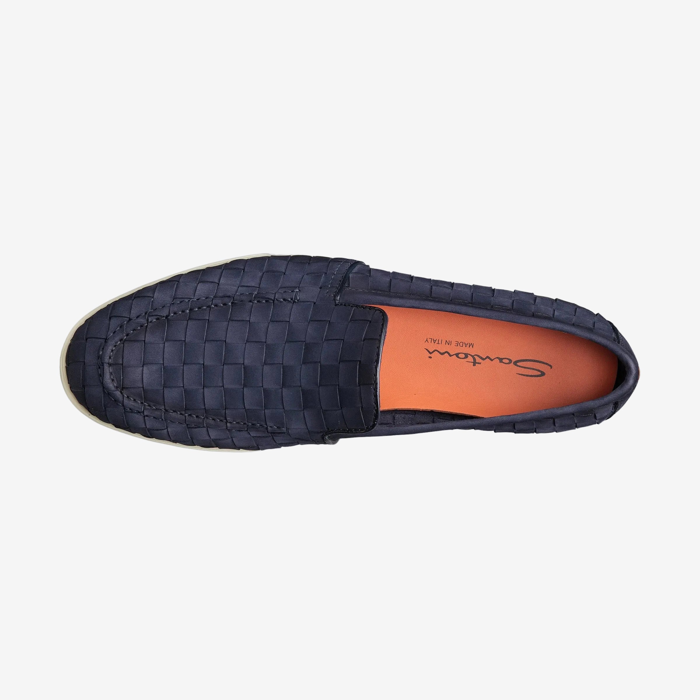 Blauer Gewebter Wildleder Malibu Loafer