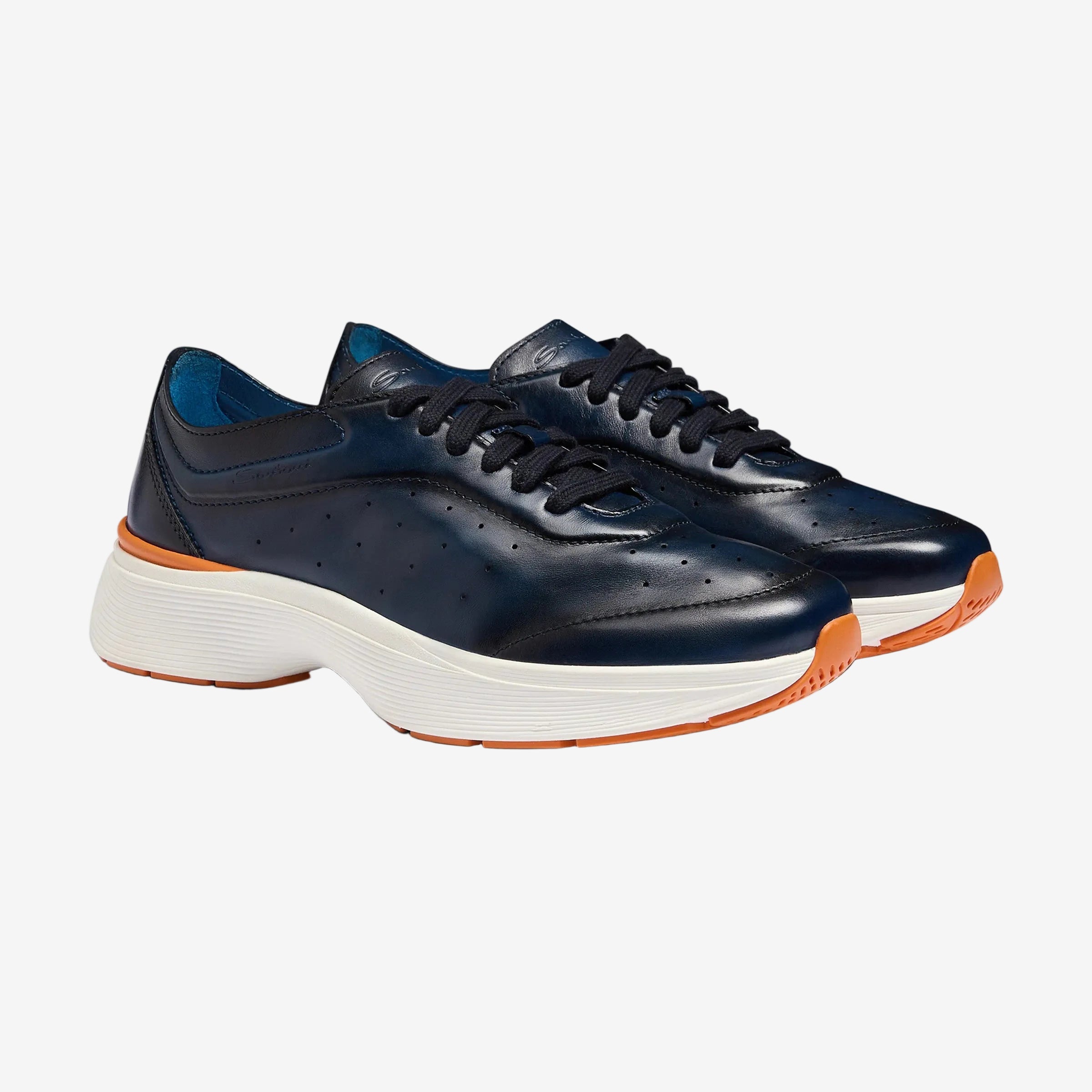 Blue Leather Easy Bounce Sneaker
