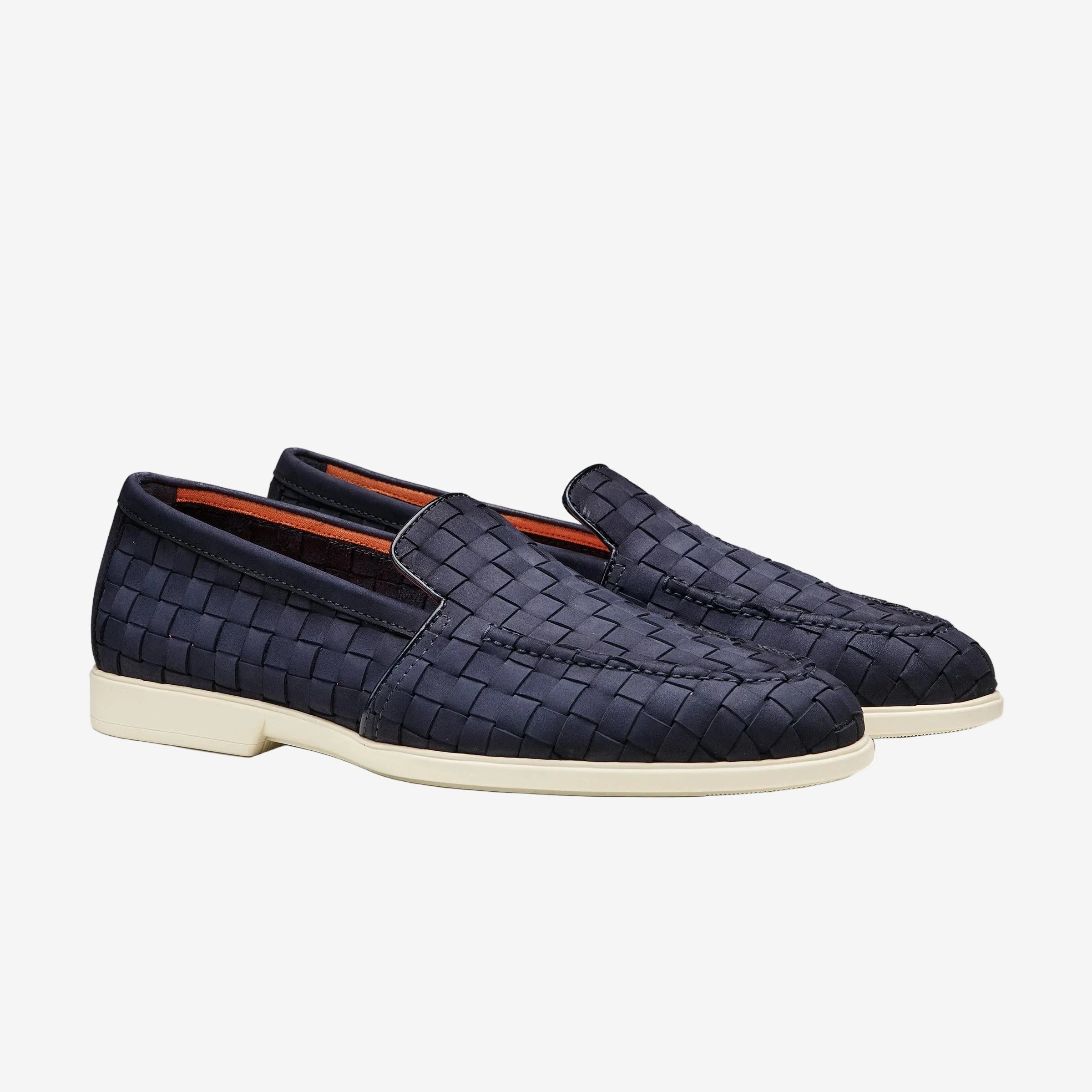 Blue Woven Suede Malibu Loafer