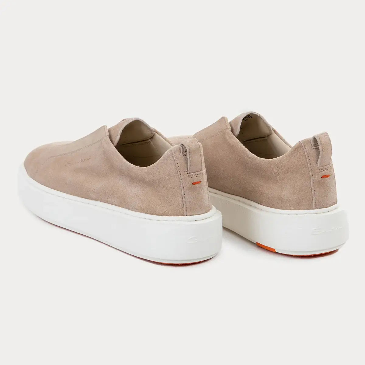 Beige Slip-On-Sneakers Wildleder