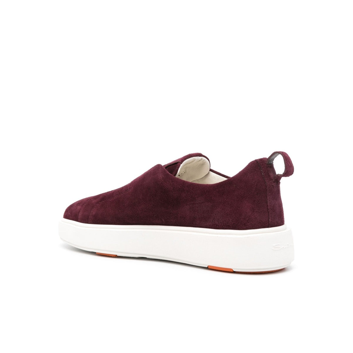 Burgundy Suede Slip-On Sneaker