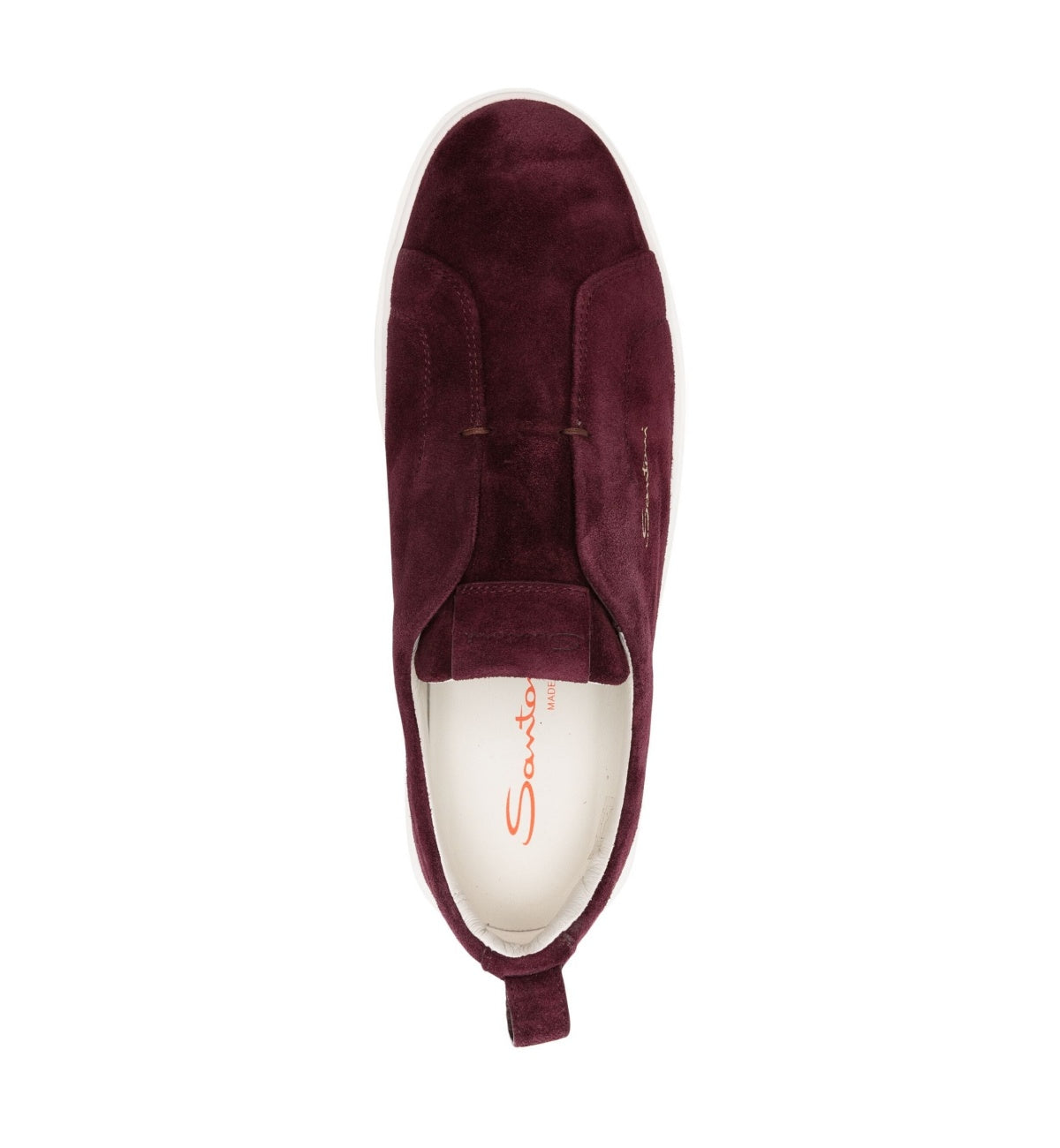 Burgundy Suede Slip-On Sneaker