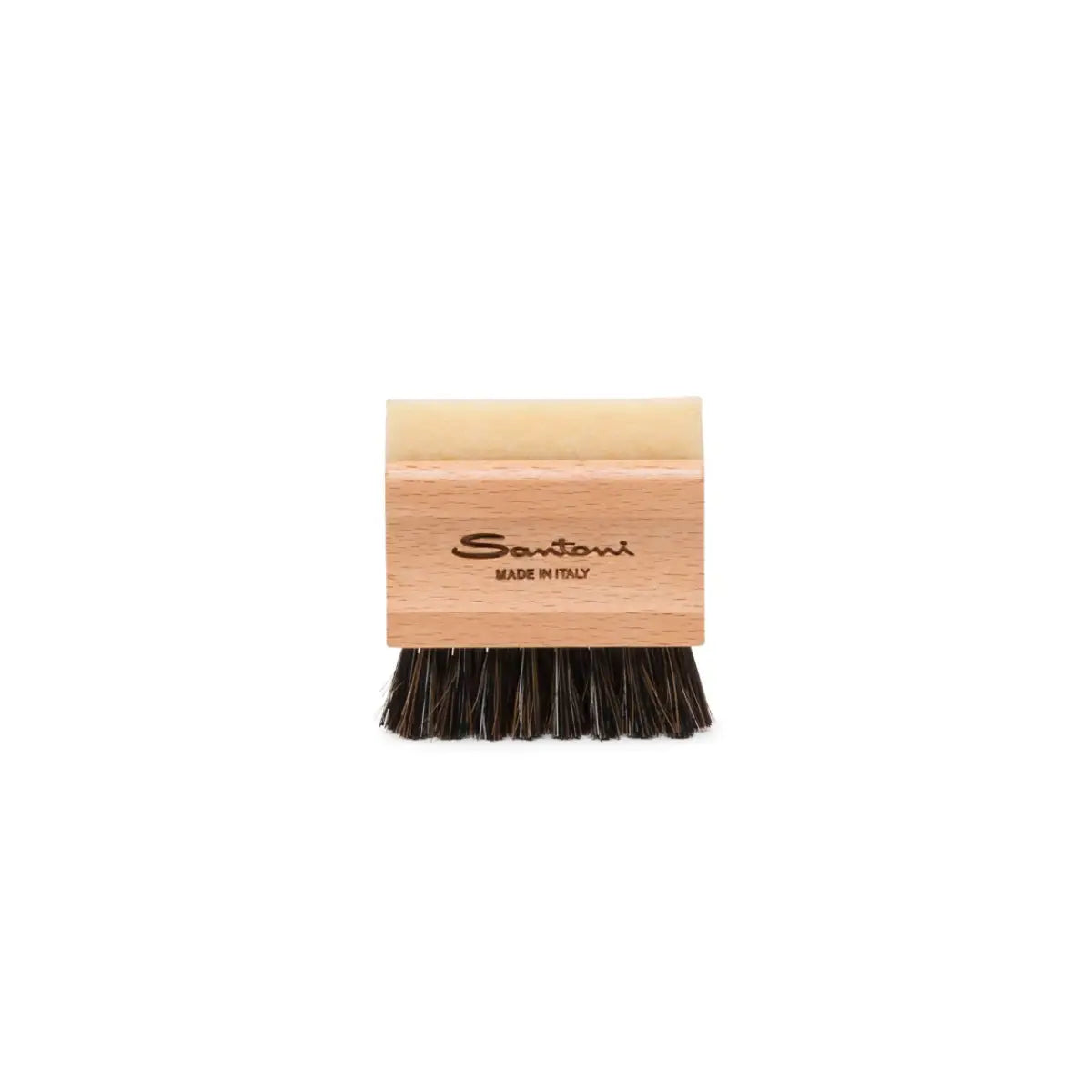 Small Wooden Brush Natural Rubber Mixed Horsehair Bristles