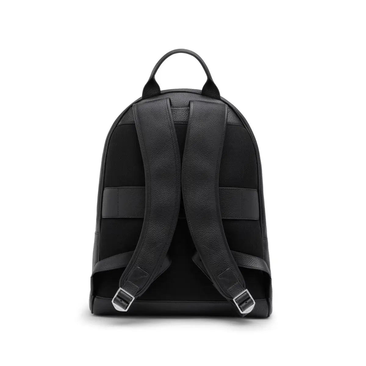 Black Tumbled Leather Backpack