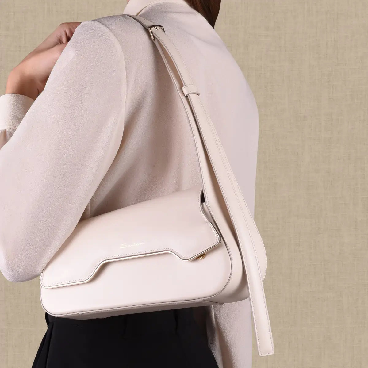 White Leather The Pluto Bag