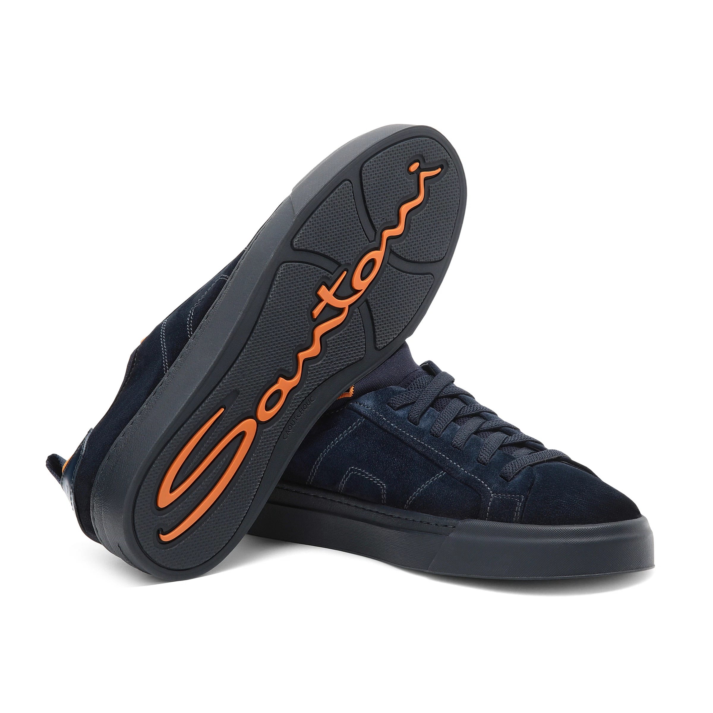 Dunkelblau Slip-On-Sneaker Wildleder