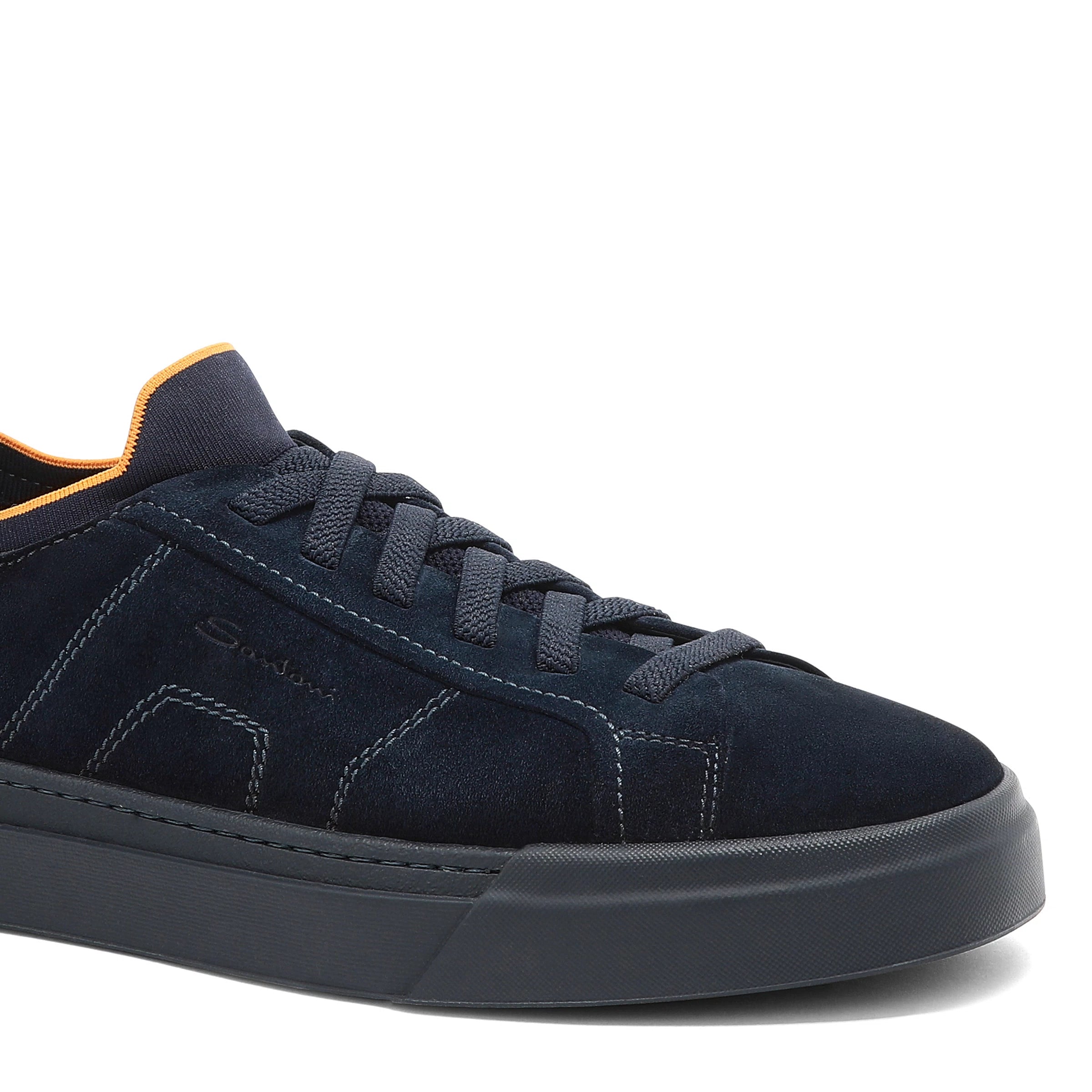 Dunkelblau Slip-On-Sneaker Wildleder
