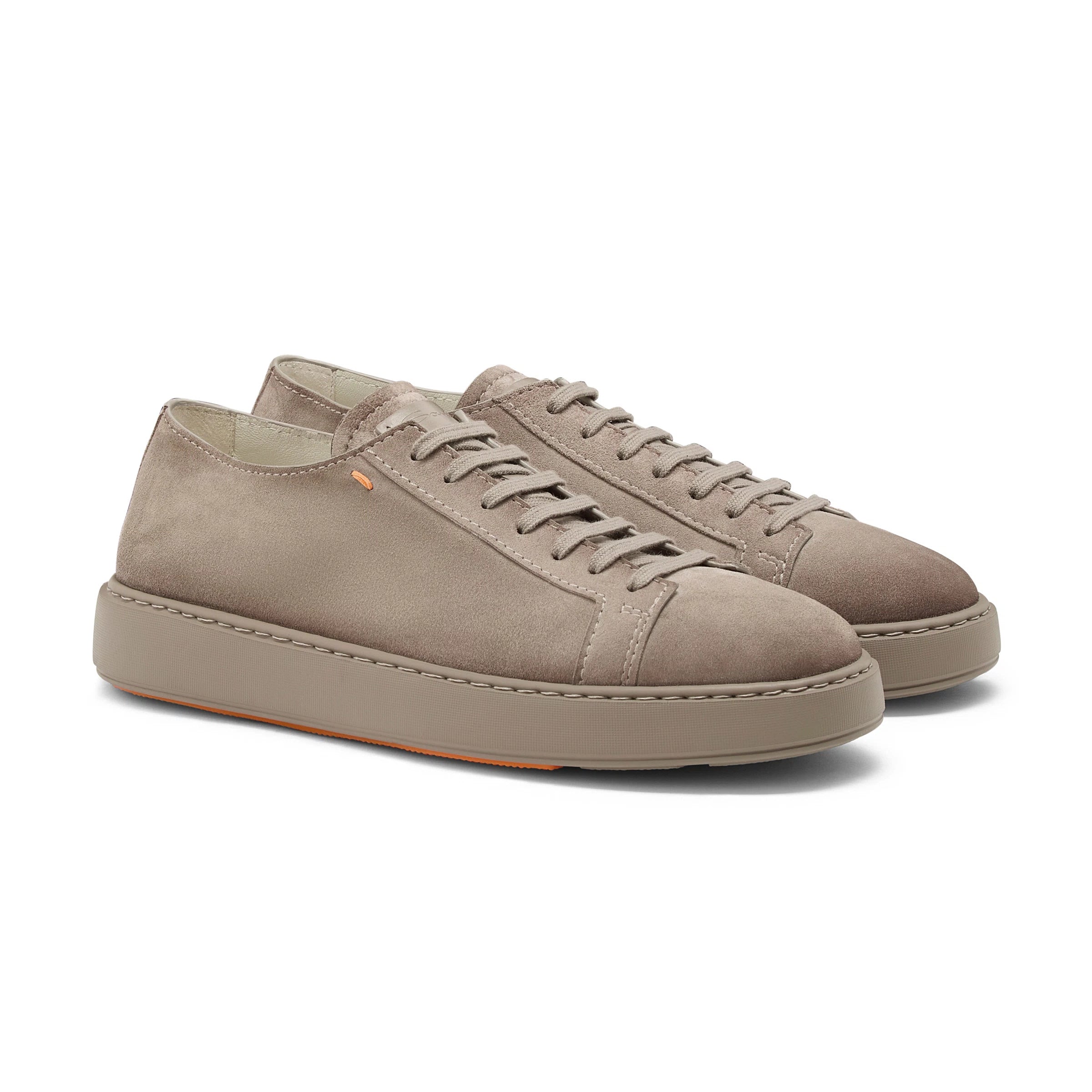 beiger Wildleder-Schnürsneaker