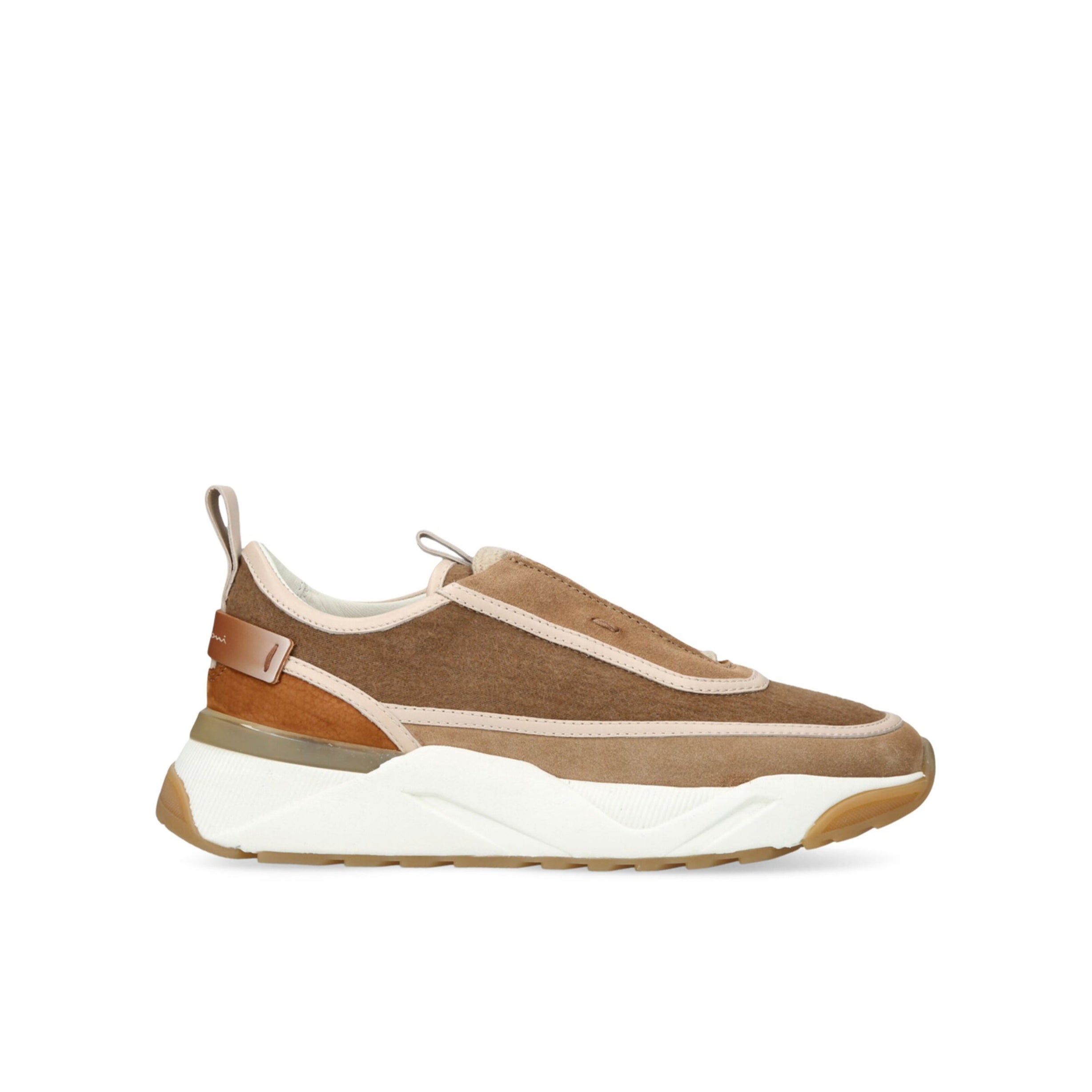 Beige leather yoko slip-on sneakers