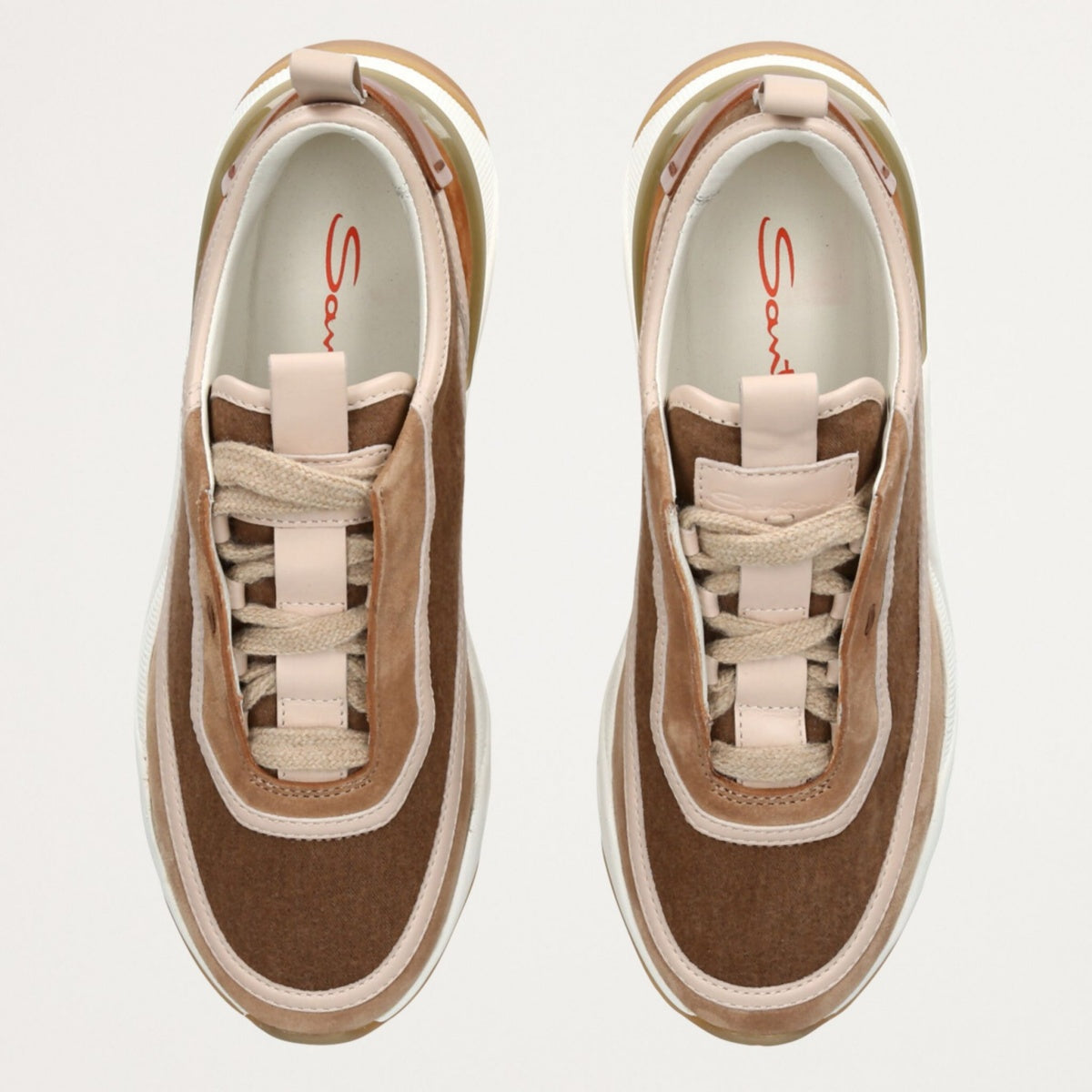 Beige leather yoko slip-on sneakers