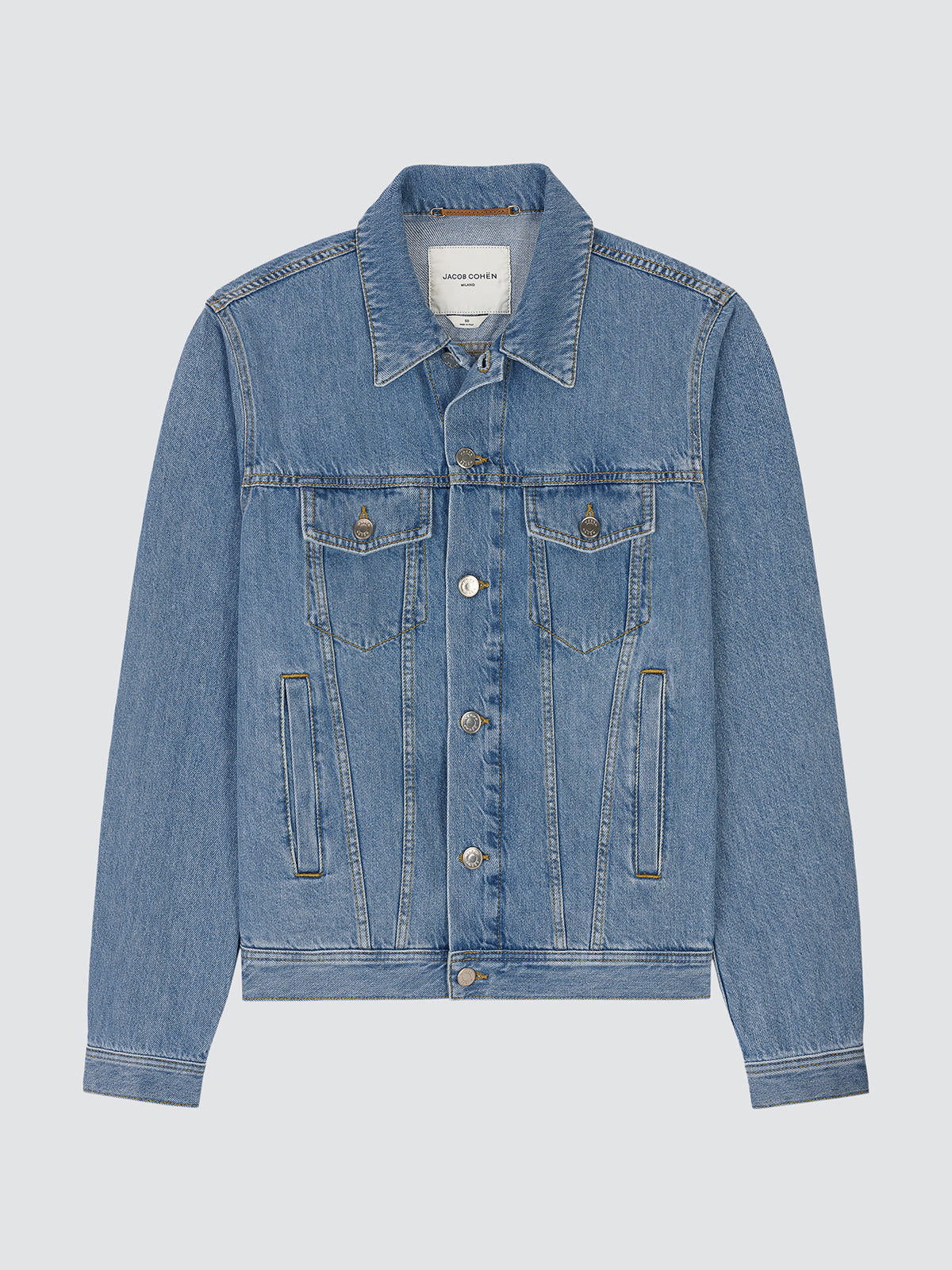Trucker-Jacke aus hellblauem Comfort-Denim