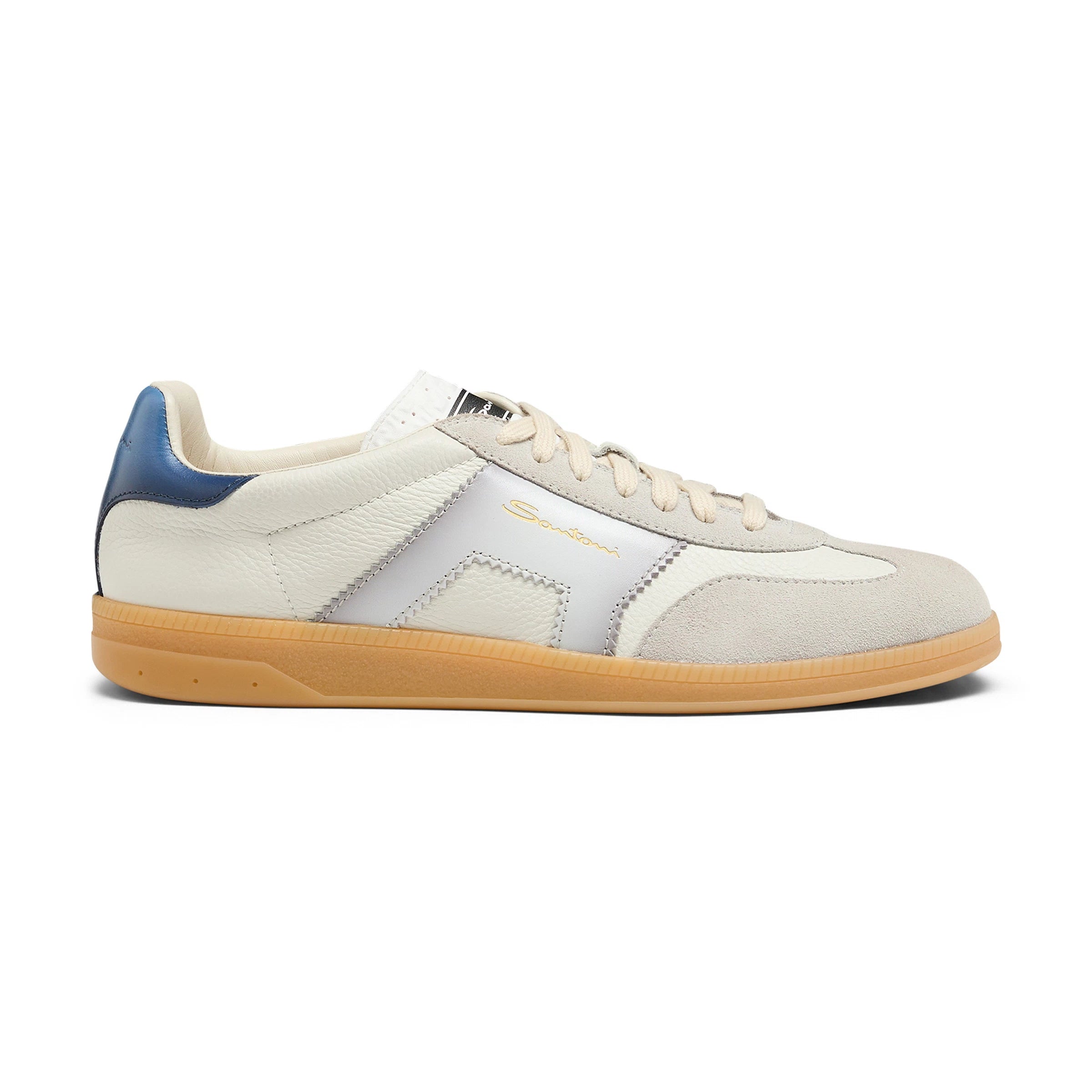 Weiße Sneakers Leder Einsätzen olympic