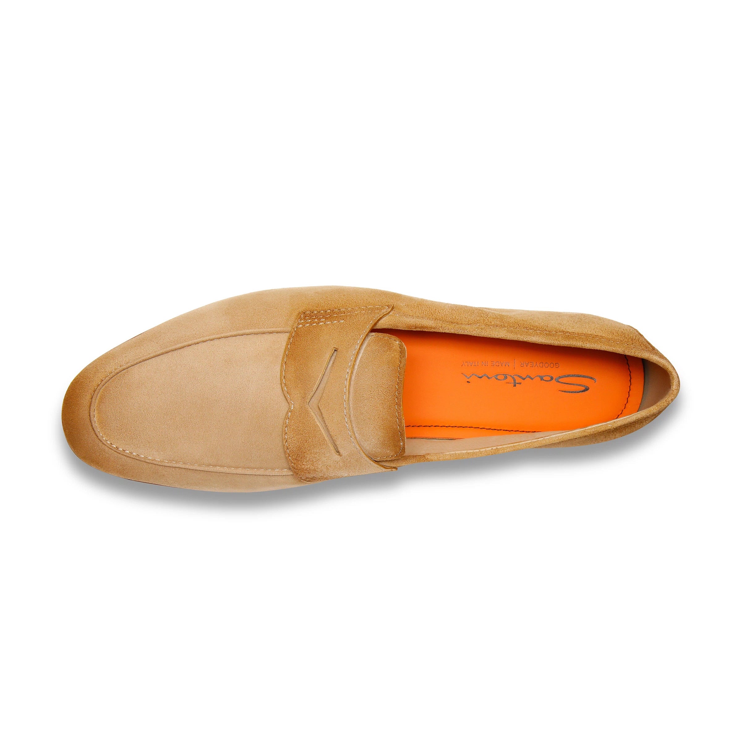 Lichtbeige Suède Penny Loafers