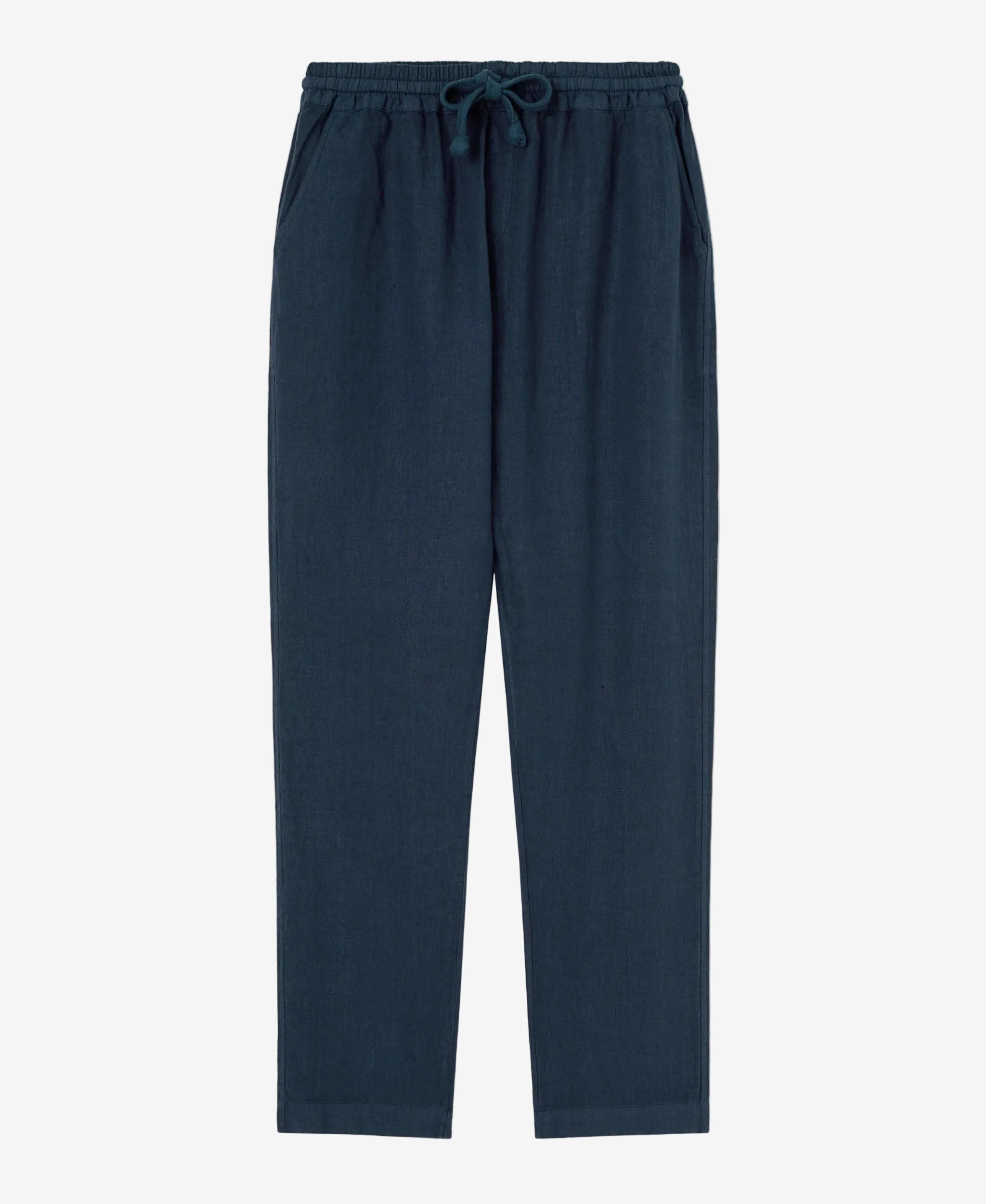 Dark Blue Bonifacio Linen Pants
