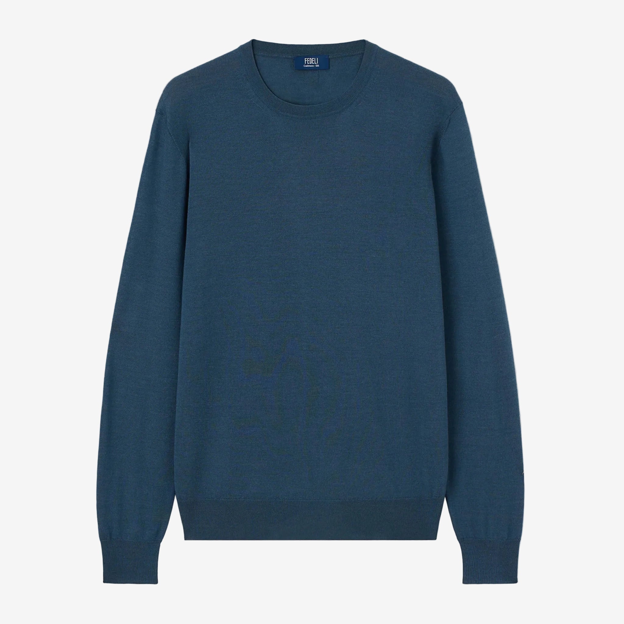 Dark Blue Argentina Cashmere Silk Crewneck