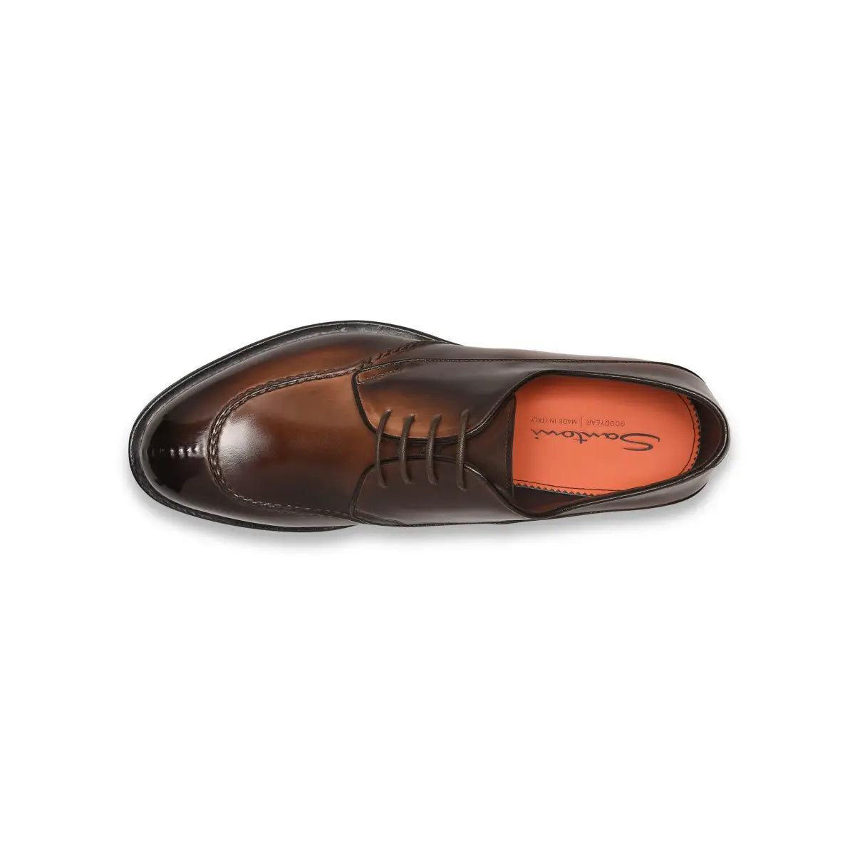 dark brown leather Derby shoe