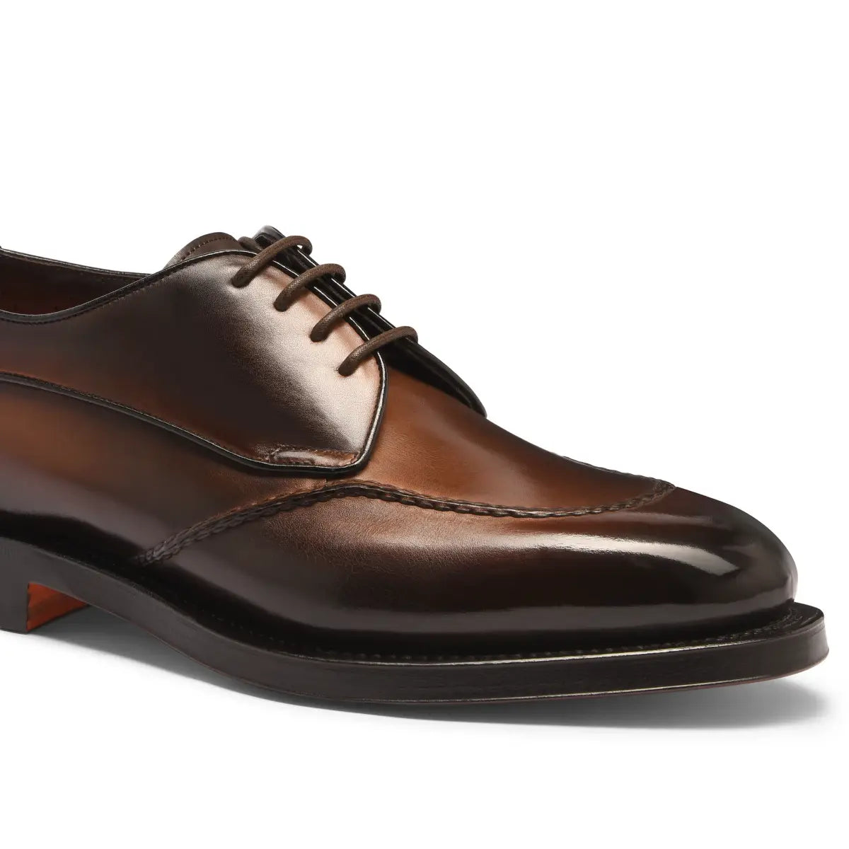 dark brown leather Derby shoe