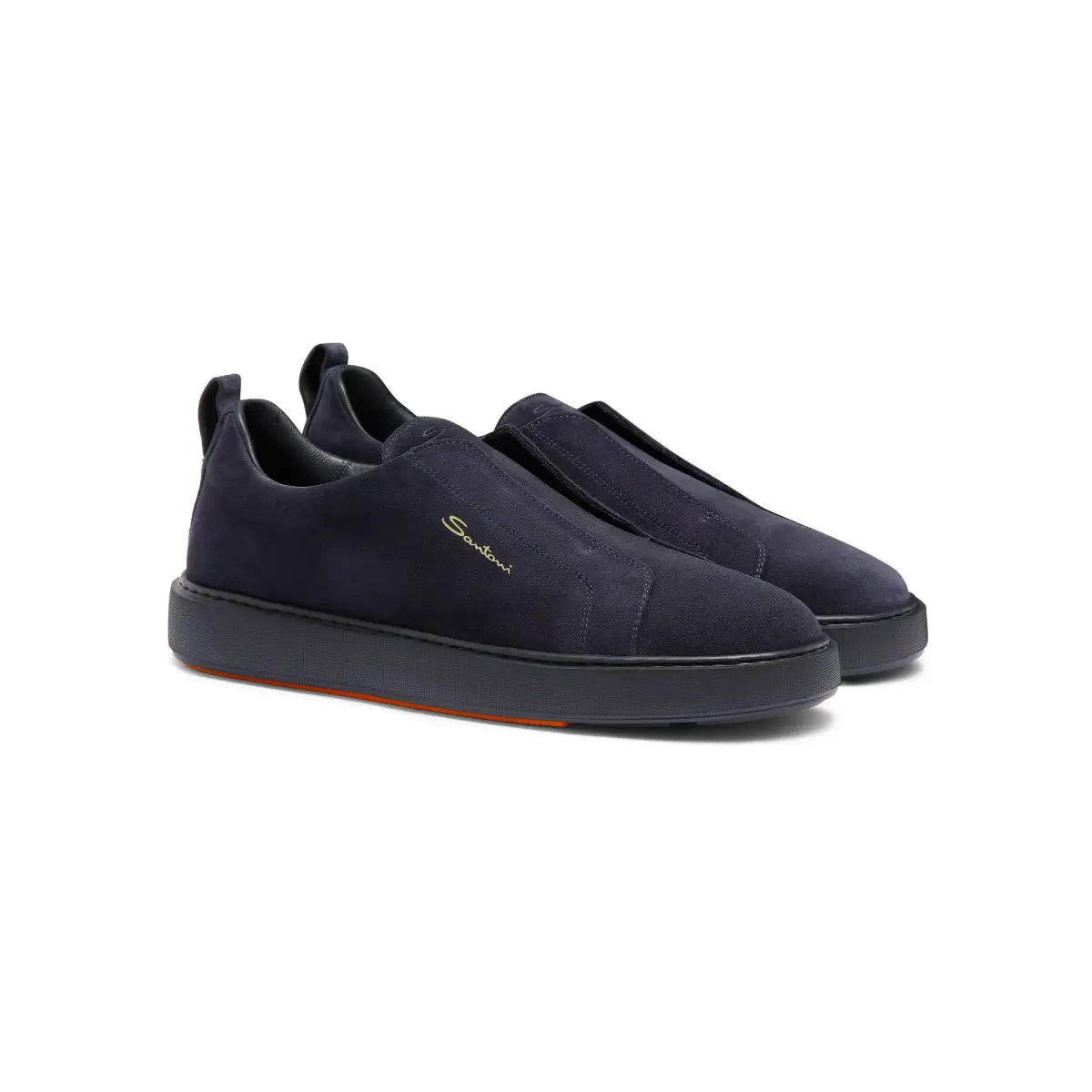 Sneakers slip-on suede bleu foncé