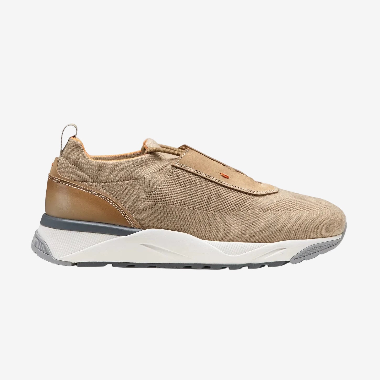 Beige Stretch Knited Sneaker