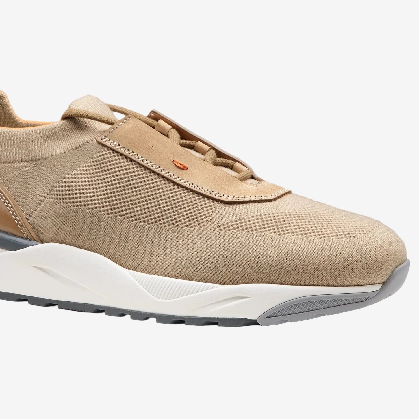 Beige Stretch Knited Sneaker