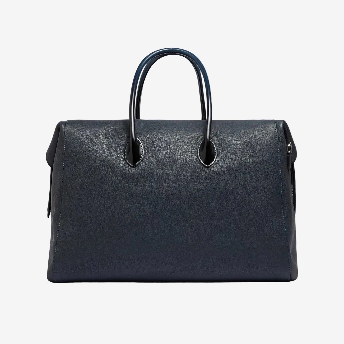 Blue tumbled leather weekend bag