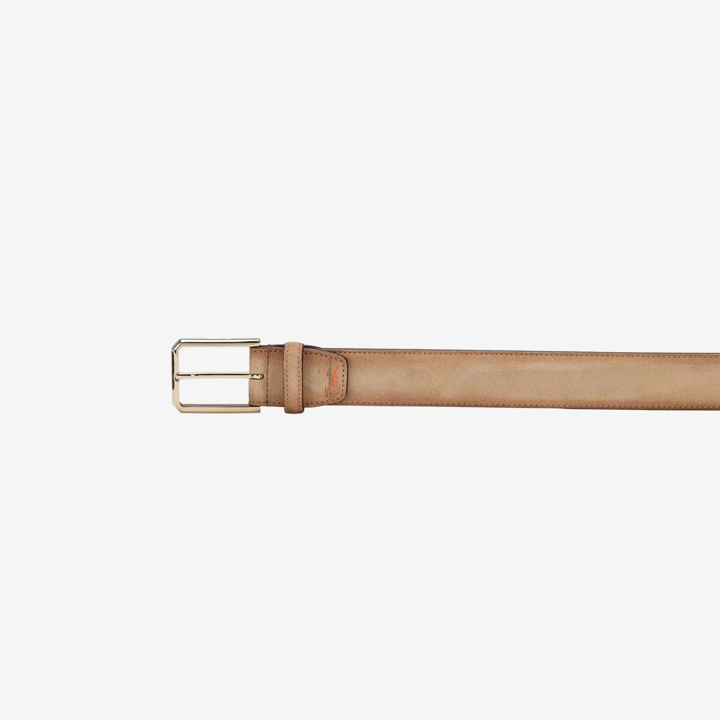 Beige suede adjustable belt