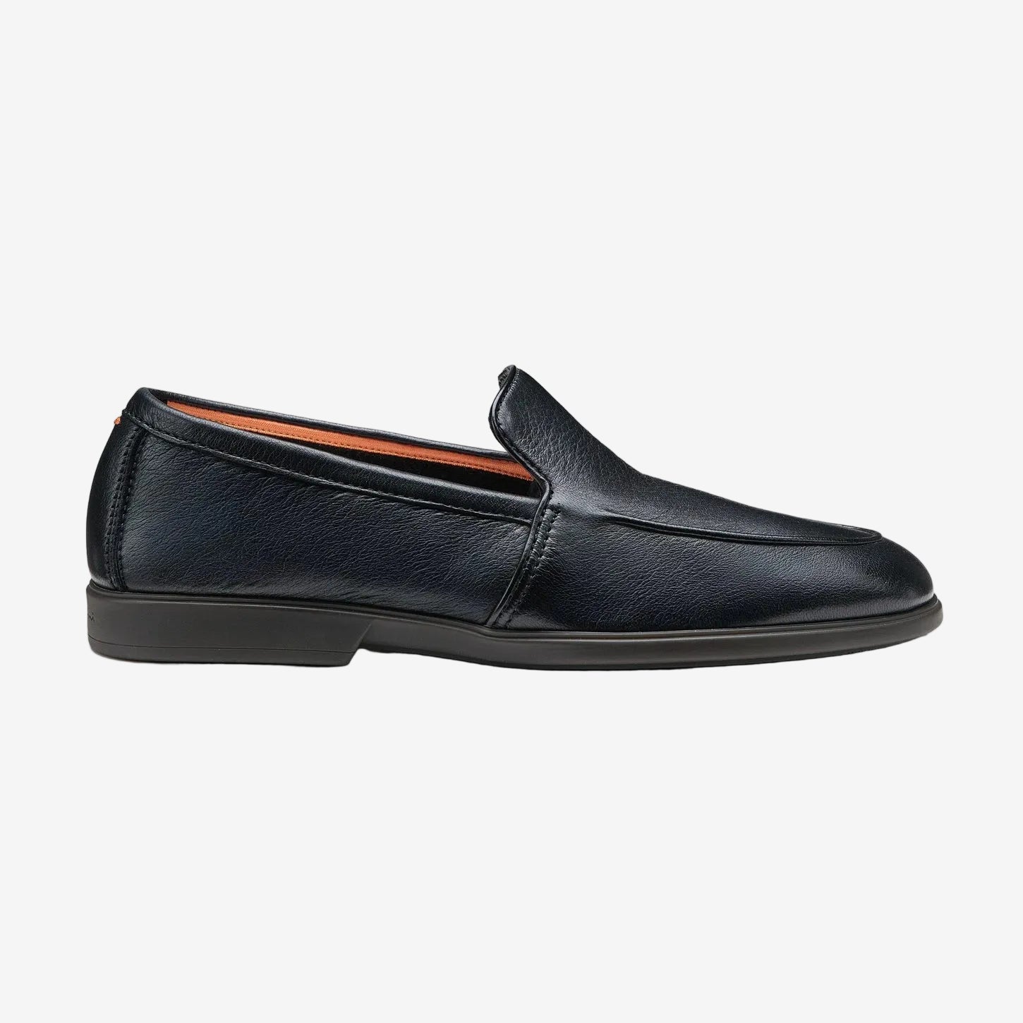 Black Grained Leather Malibu Loafer