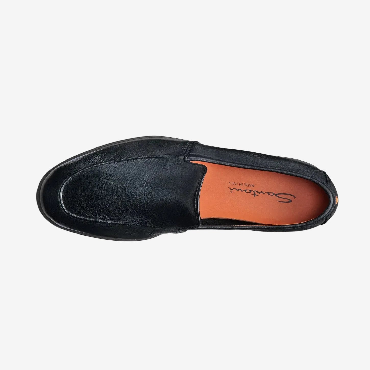 Black Grained Leather Malibu Loafer